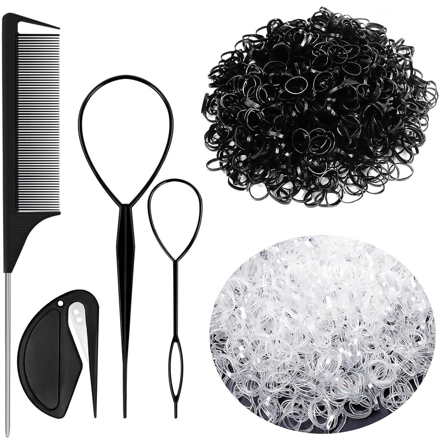 LuxusKollektion Haargummi Kleine Haargummis Set 2000 Stück Mini Haargummis Hochzeit Kinderhaar
