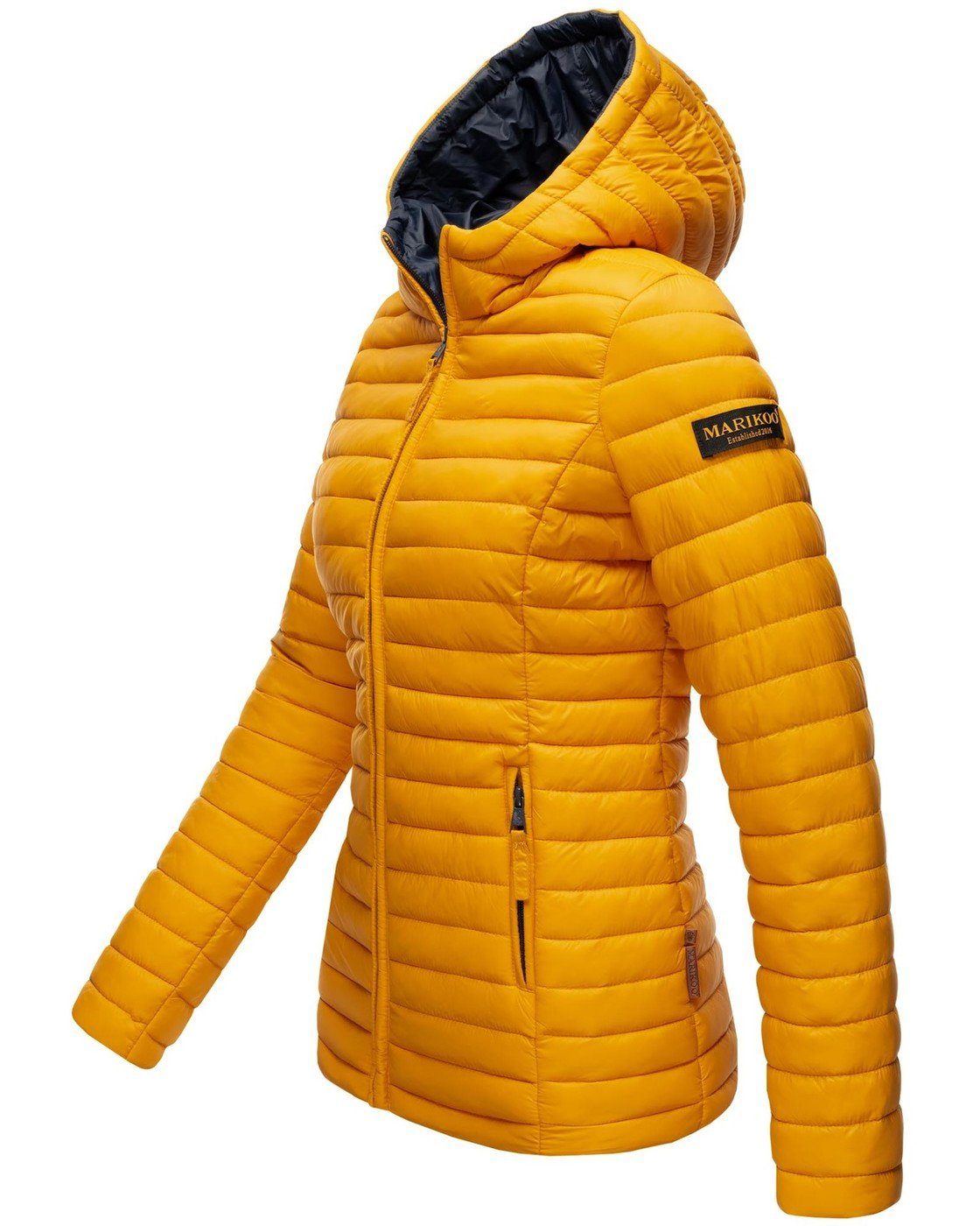 Marikoo Steppjacke Marikoo Asraa Damen Steppjacke B857 Übergangsjacke mit kontrastfarbendem Reißverschluss – Bild 3 von 5