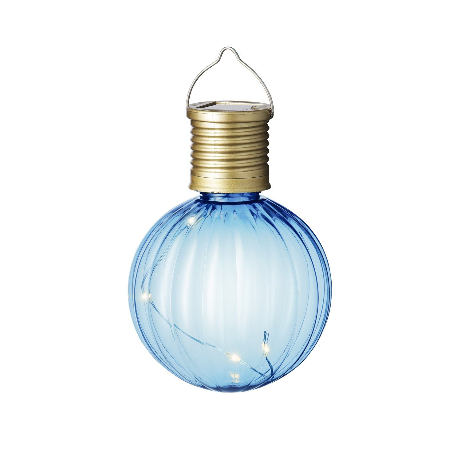 MARELIDA LED Solarleuchte LED Solar Glühbirne mit Lichterkette Kugelleuchte für Garten Balkon, LED Classic, warmweiß (2100K bis 3000K)