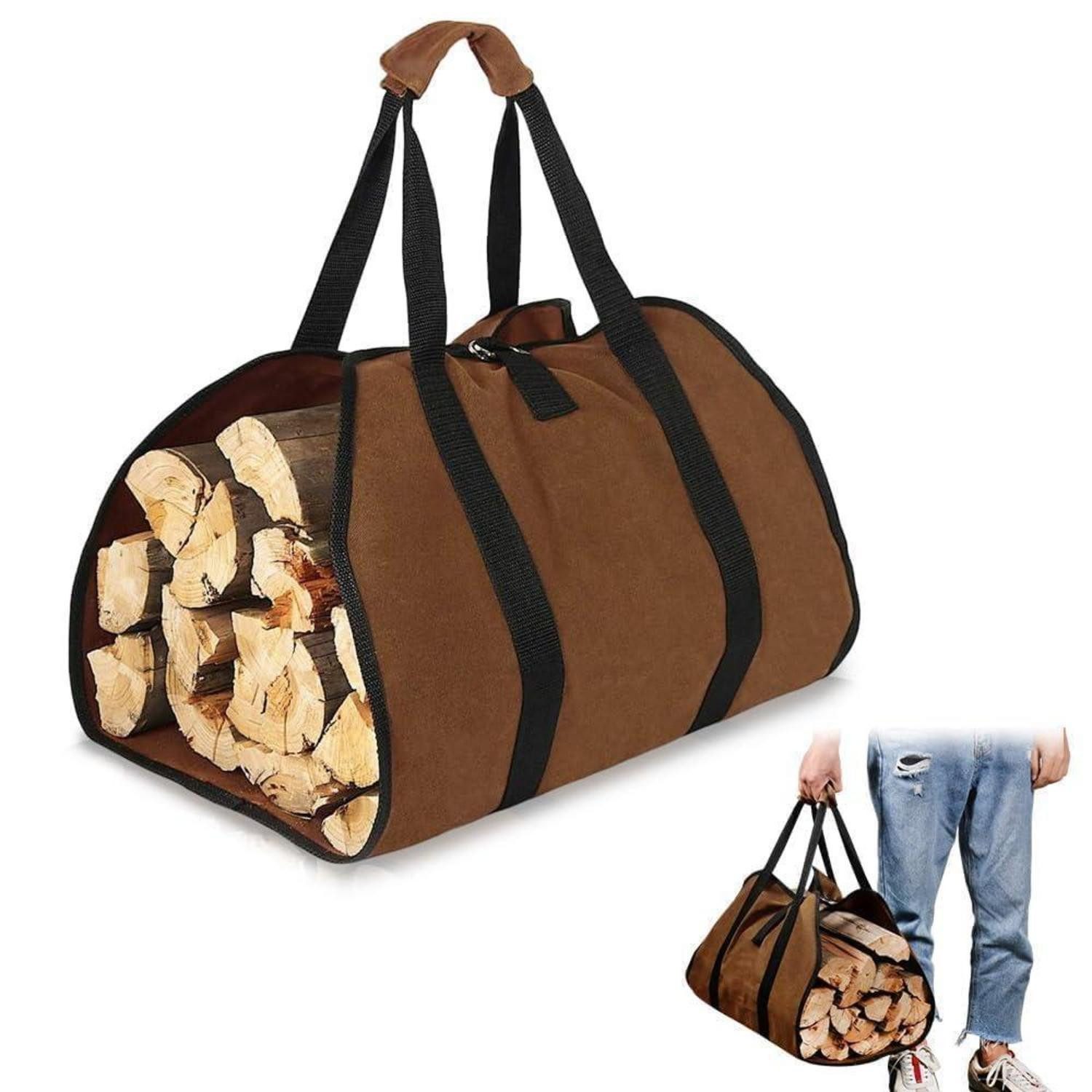 LuxusKollektion Holztragetasche Holzkorb Groß Braun Oxford Wasserdicht (1 St)