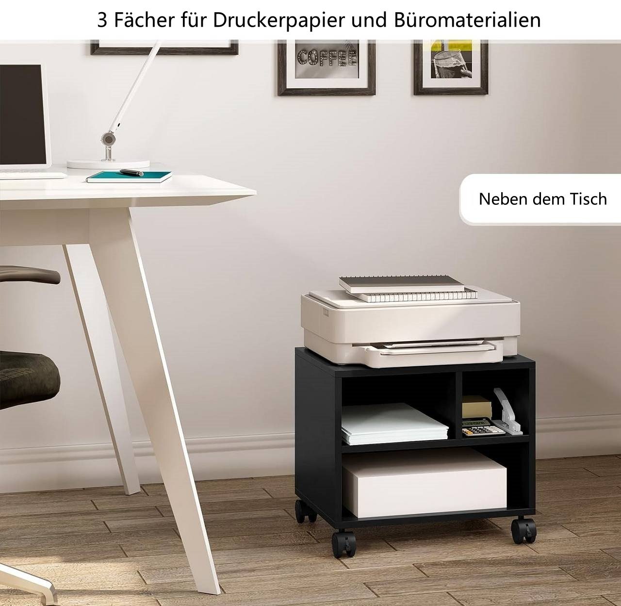 Woltu Aktenschrank (1-St) Druckertisch mit Rädern, ürocontainer rollbar günstig online kaufen