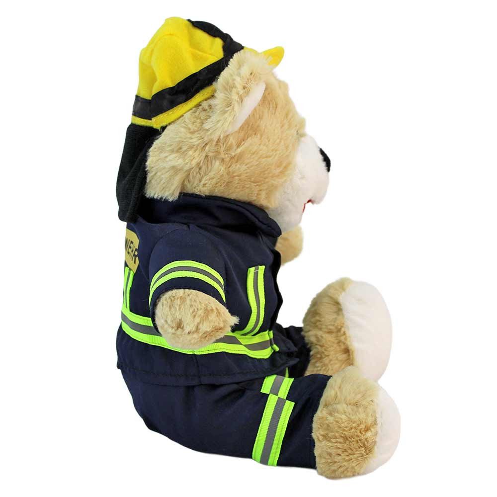 Euro Souvenirs Kuscheltier Plüsch Feuerwehr-Teddy mit Einsatzbekleidung "Florian"