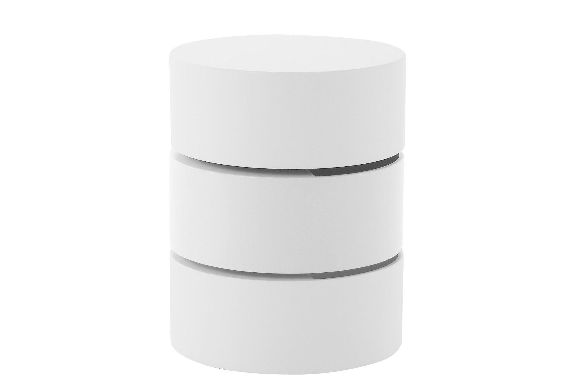 ebuy24 Couchtisch »Pipi Couchtisch Ø40 cm in weiss mit Aufbewahrung