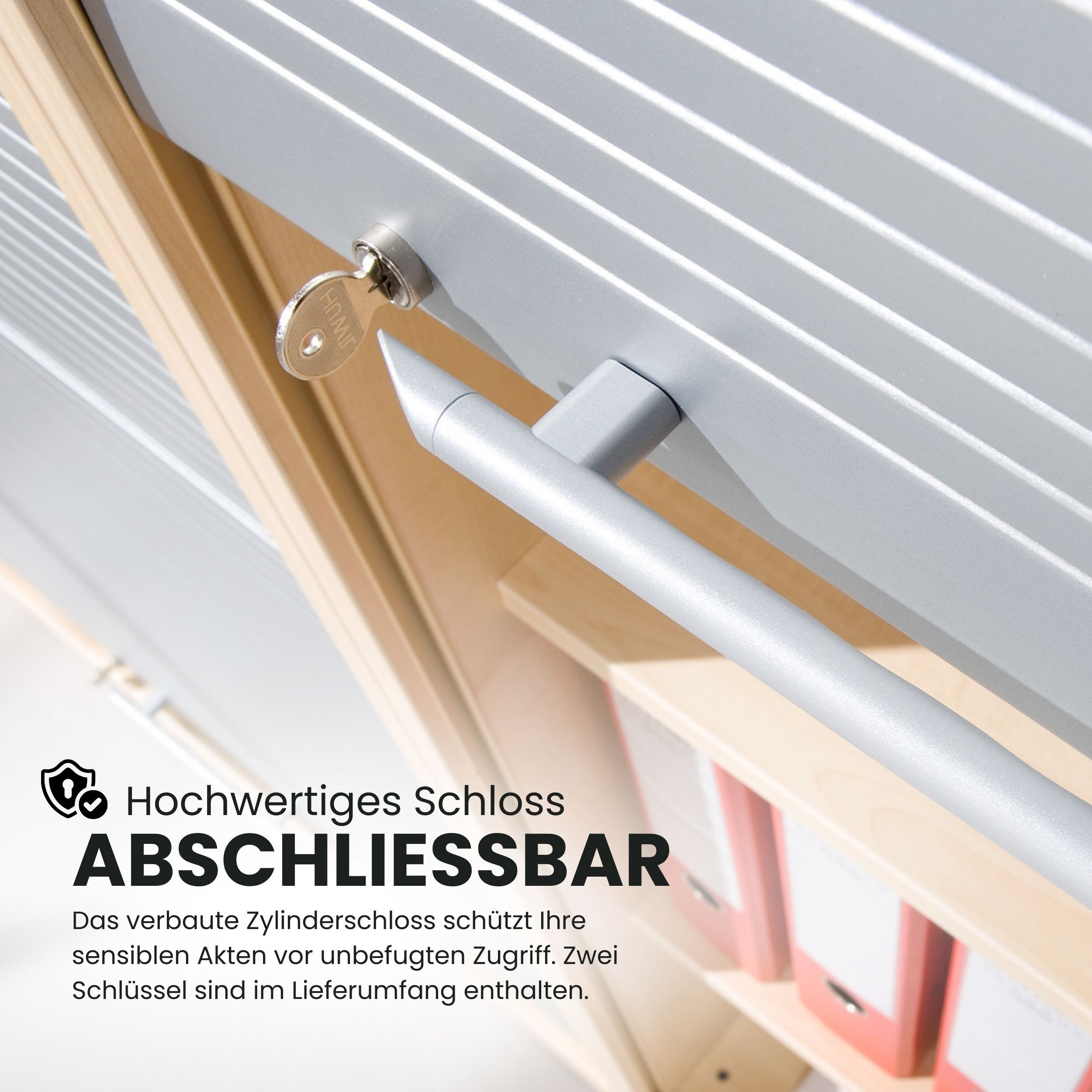 bümö Aktenschrank office Rollladenschrank Dekor: Buche/Silber günstig online kaufen