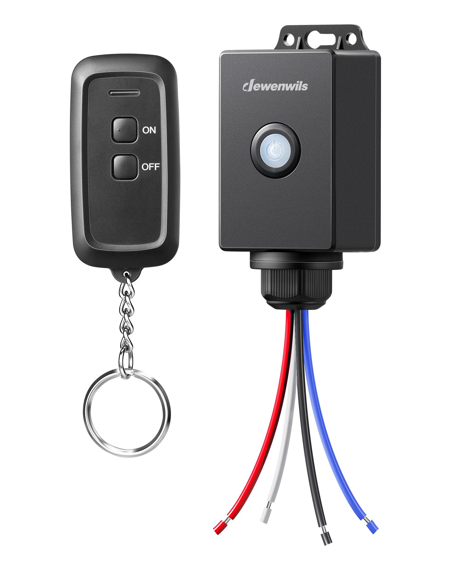 DEWENWILS Licht-Funksteuerung Funkschalter Außen, für Gartenbeleuchtung, Garagenbeleuchtung, Außenleuchten, Poolpumpen, IP65 Wasserdicht
