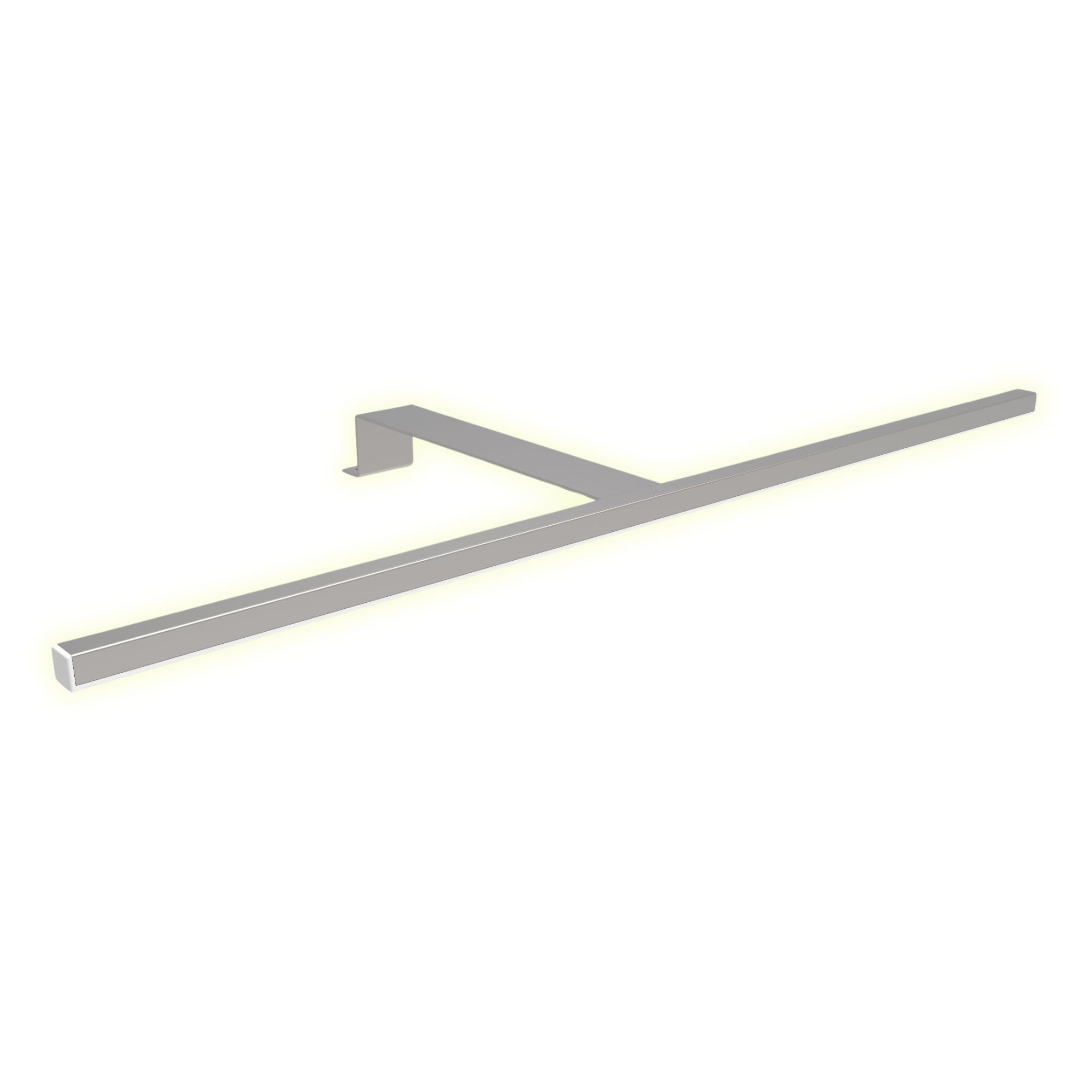 kalb Aufbauleuchte LED Schrankbeleuchtung Schwebetür Aufbauleuchte silbergrau 600mm, 1er Set warmweiß, warmweiß