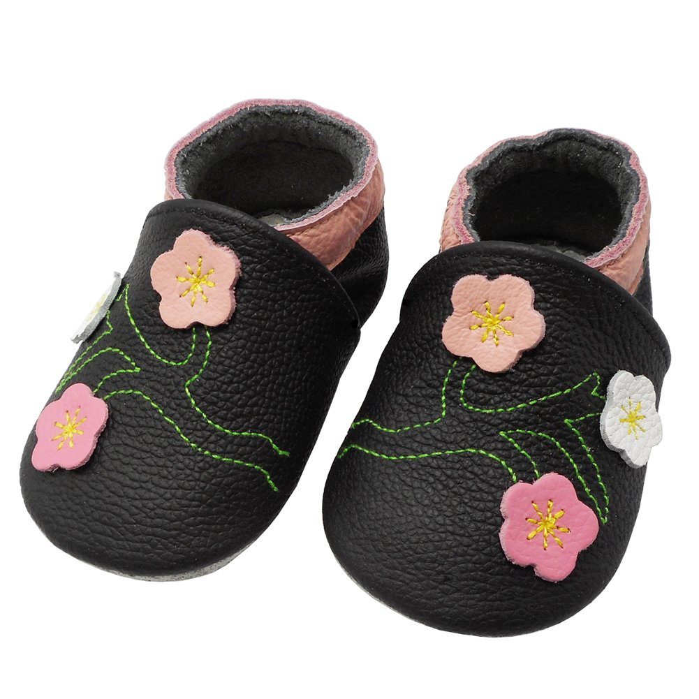Yalion Yalion Leder Baby-Lauflernschuhe, weich, rutschfest, handgefertigt Krabbelschuh