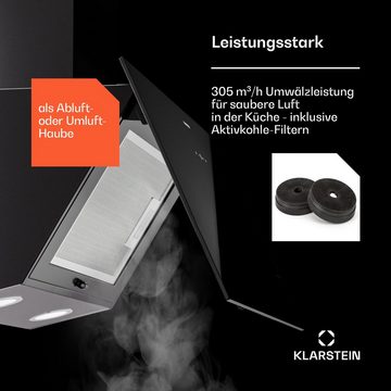 Klarstein Deckenhaube Serie CGCH3-Laurel-60BK Laurel, WandhaubeDunstabzugshaube Abluft Umluft LED Touch