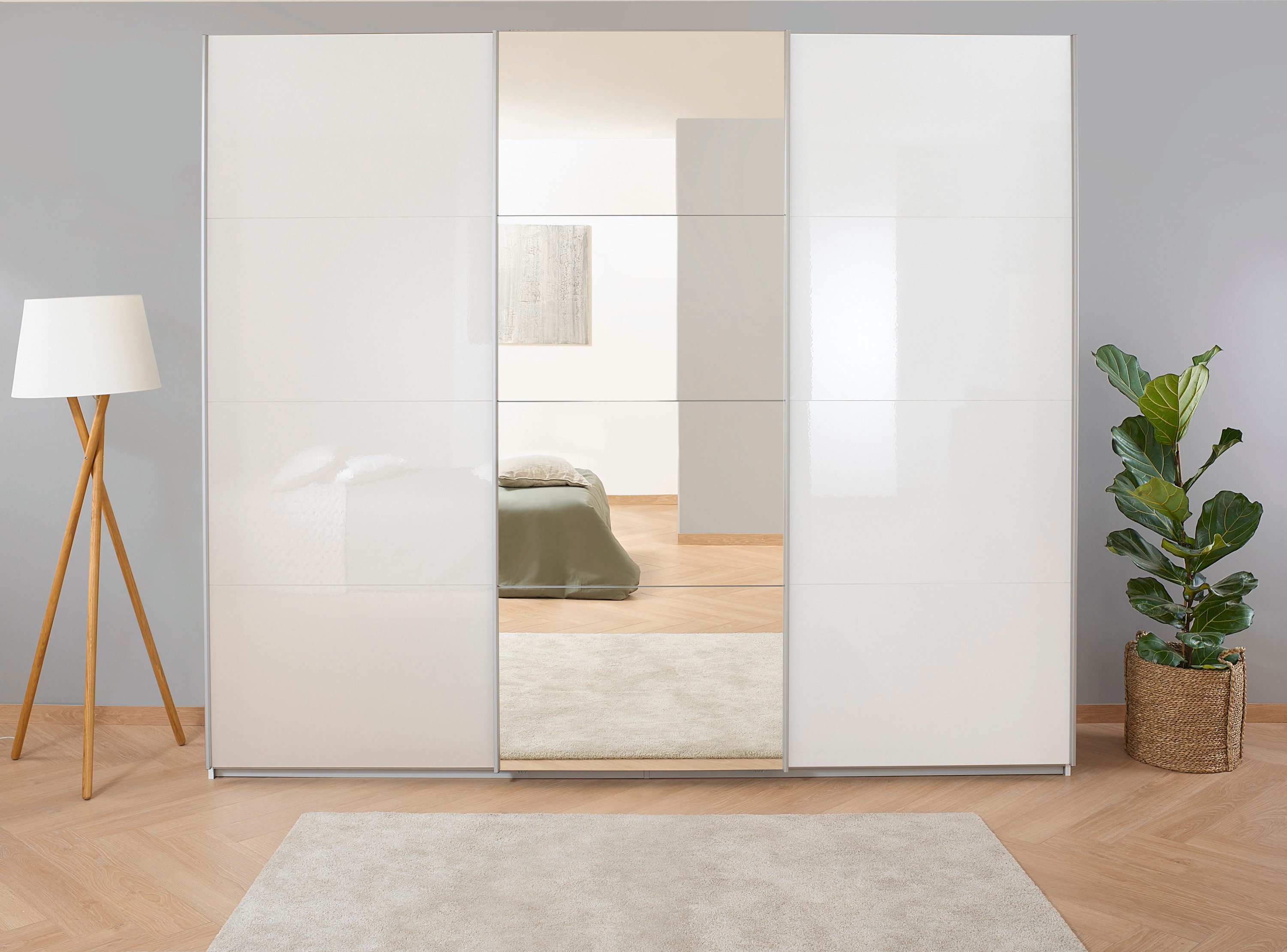 rauch Schwebetürenschrank Kleiderschrank Schrank Garderobe KOLUNA Hochglanz günstig online kaufen