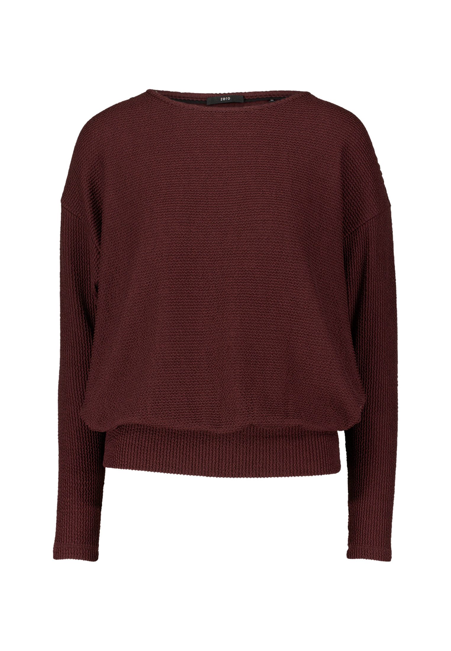 Zero Kurzarmshirt Damen Jerseyshirt strukturiert langarm (1-tlg) Plain/ohne günstig online kaufen