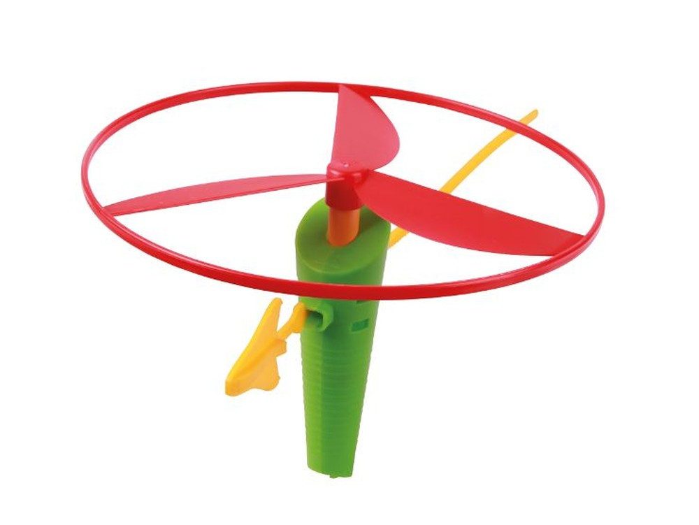 SIMM Spielwaren Spielzeug-Flugzeug Flugspiel mit 2 Rotoren und kindersicherer Zugvorrichtung