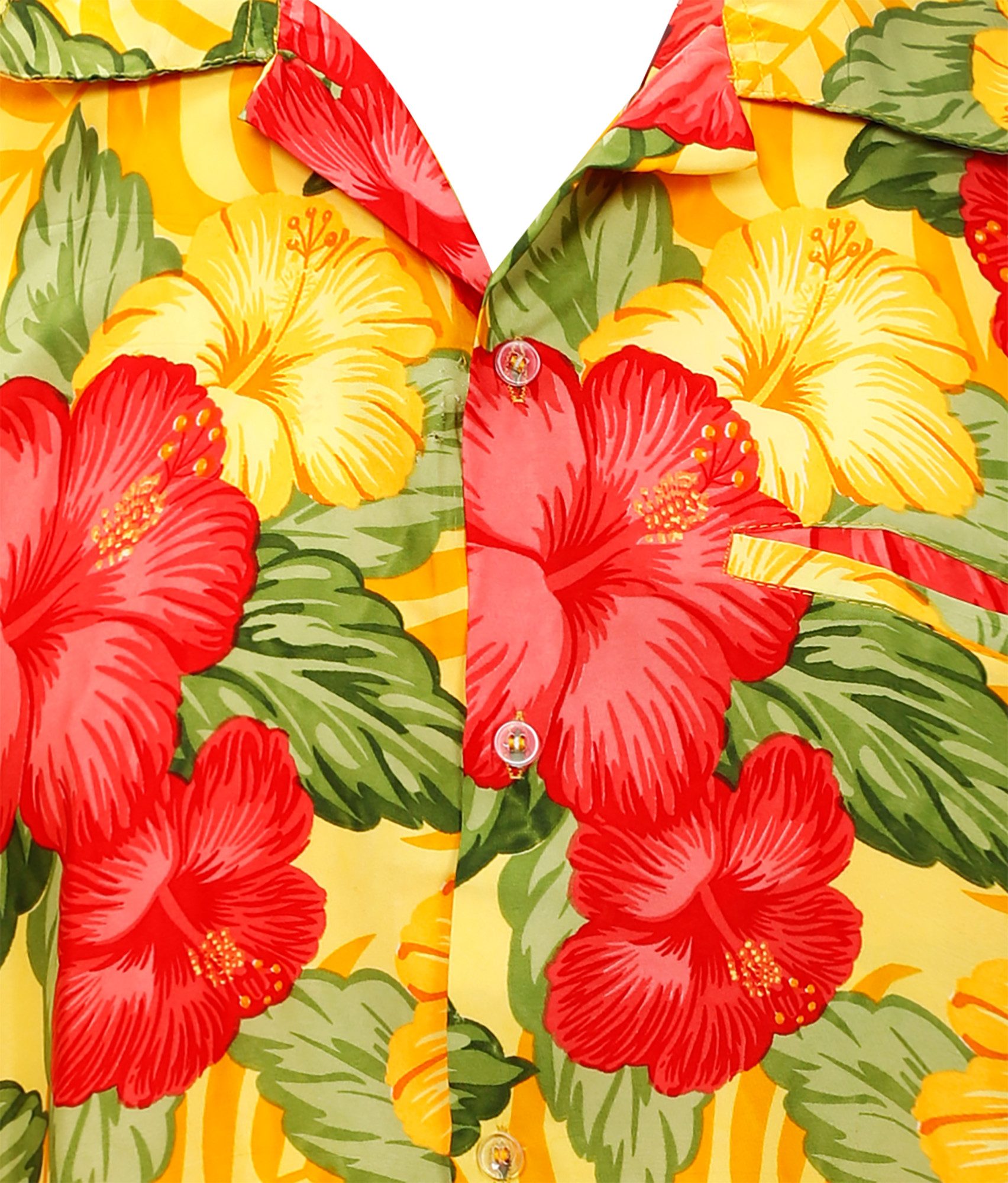 King Kameha Hawaiihemd Wild Flowers Funky Hawaii-Hemd Kurzarm Front-Tasche Stylish Unisex