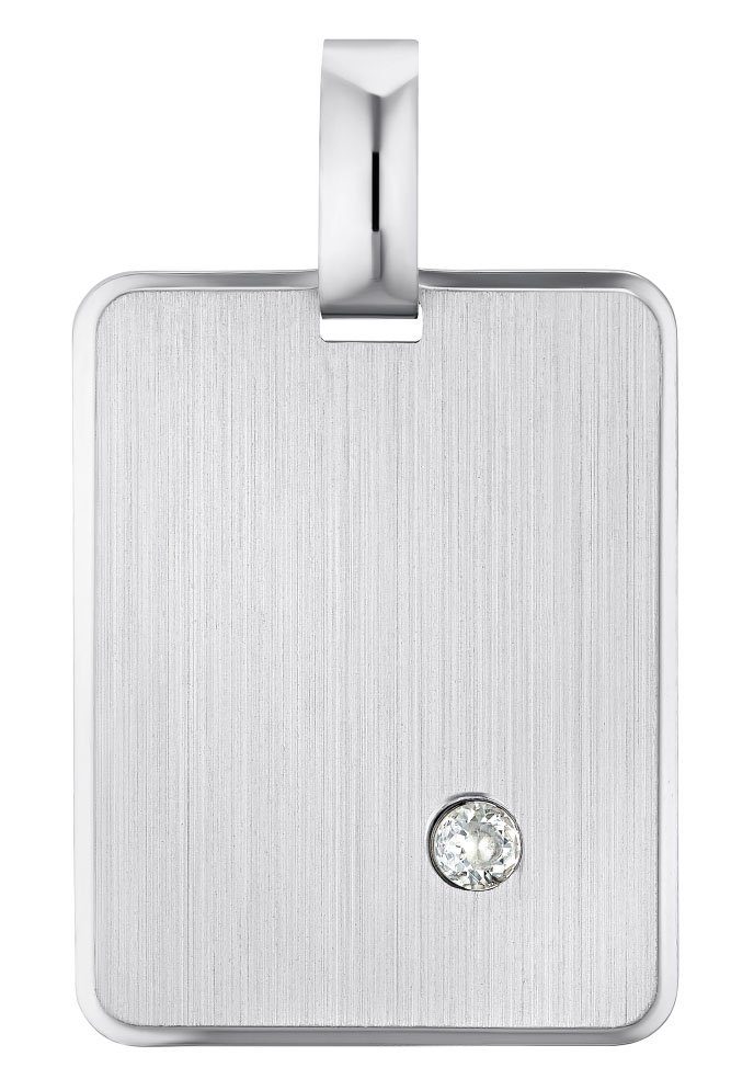 Amor Dog Tag Anhänger 9960026, Made in Germany - mit Zirkonia (synth)