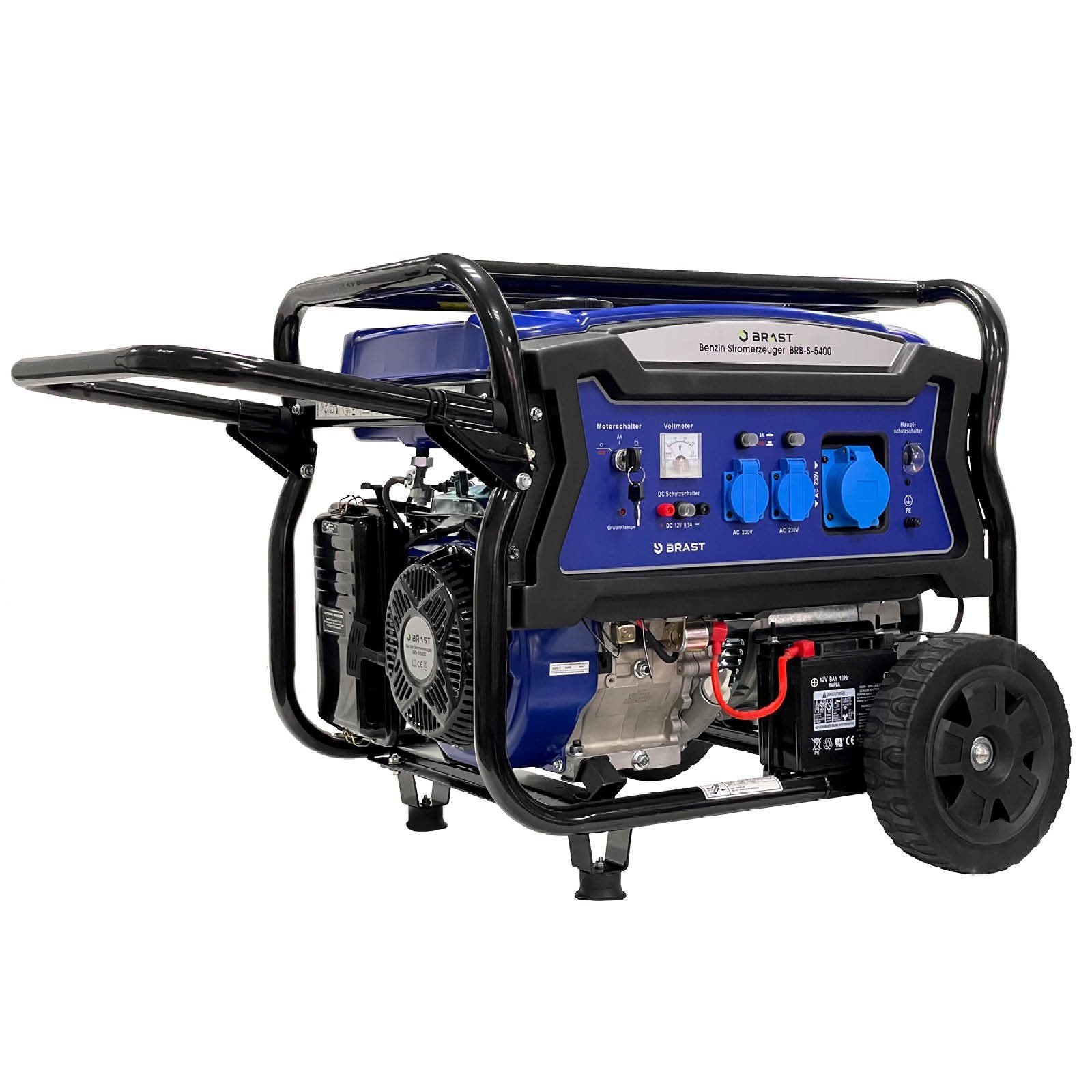 lange), Laufzeiten Stunden Benzin Watt 4-Takt-Motor 22 bis Stromerzeuger Einsatz 11kW Generator flexiblen 5000 (15PS) E-Start, (Zahlreiche Anschlüsse zu mit BRAST Stromgenerator 420cm³ für