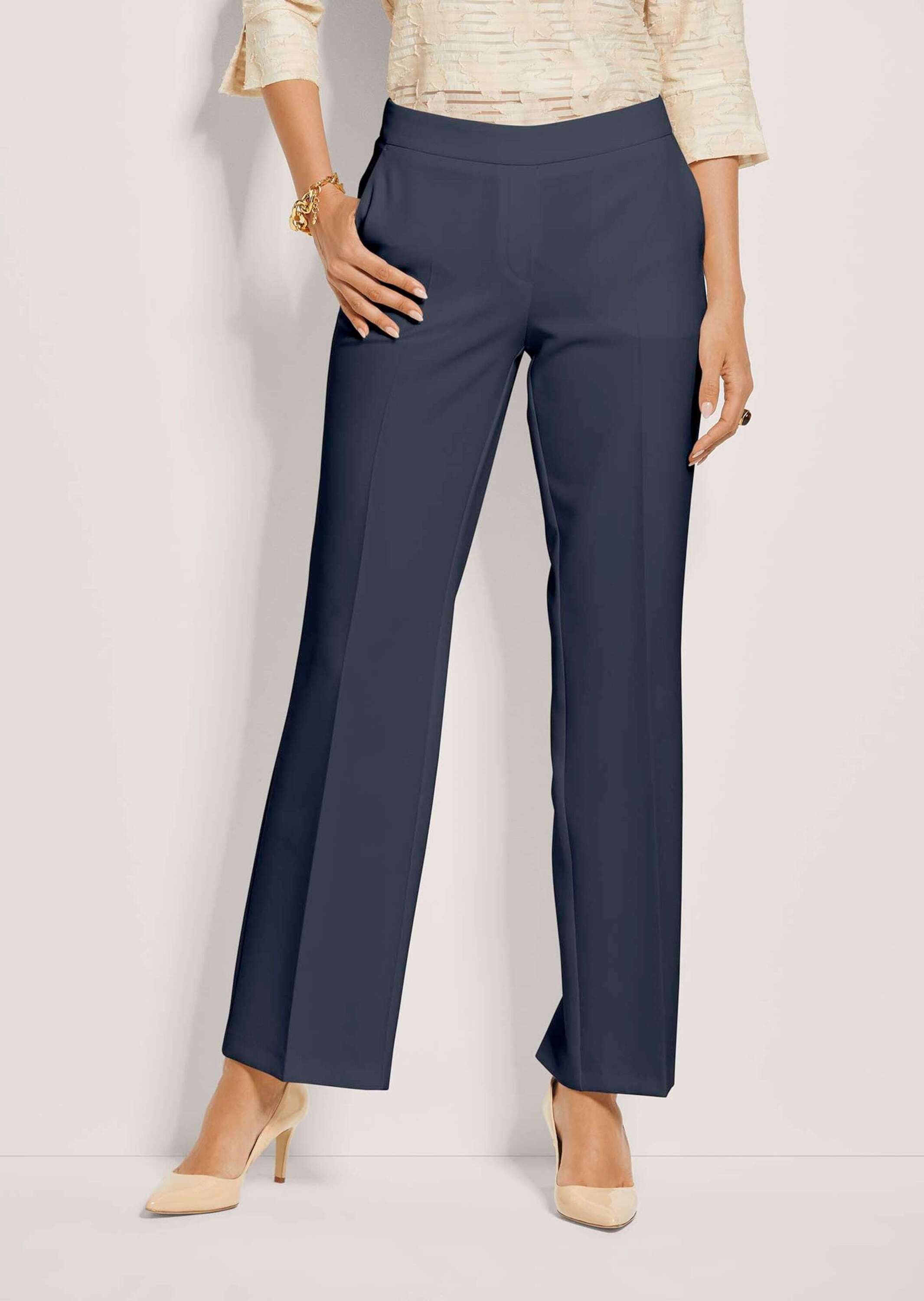 MADELEINE Stoffhose Elegante Damenhose mit Bügelfalten günstig online kaufen