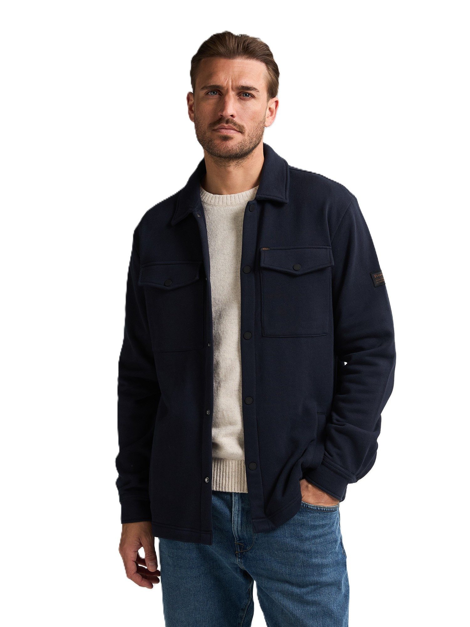 Petrol Industries Sweatshirt Men Sweater Collar - Hemdjacke Chehalis - Over günstig online kaufen