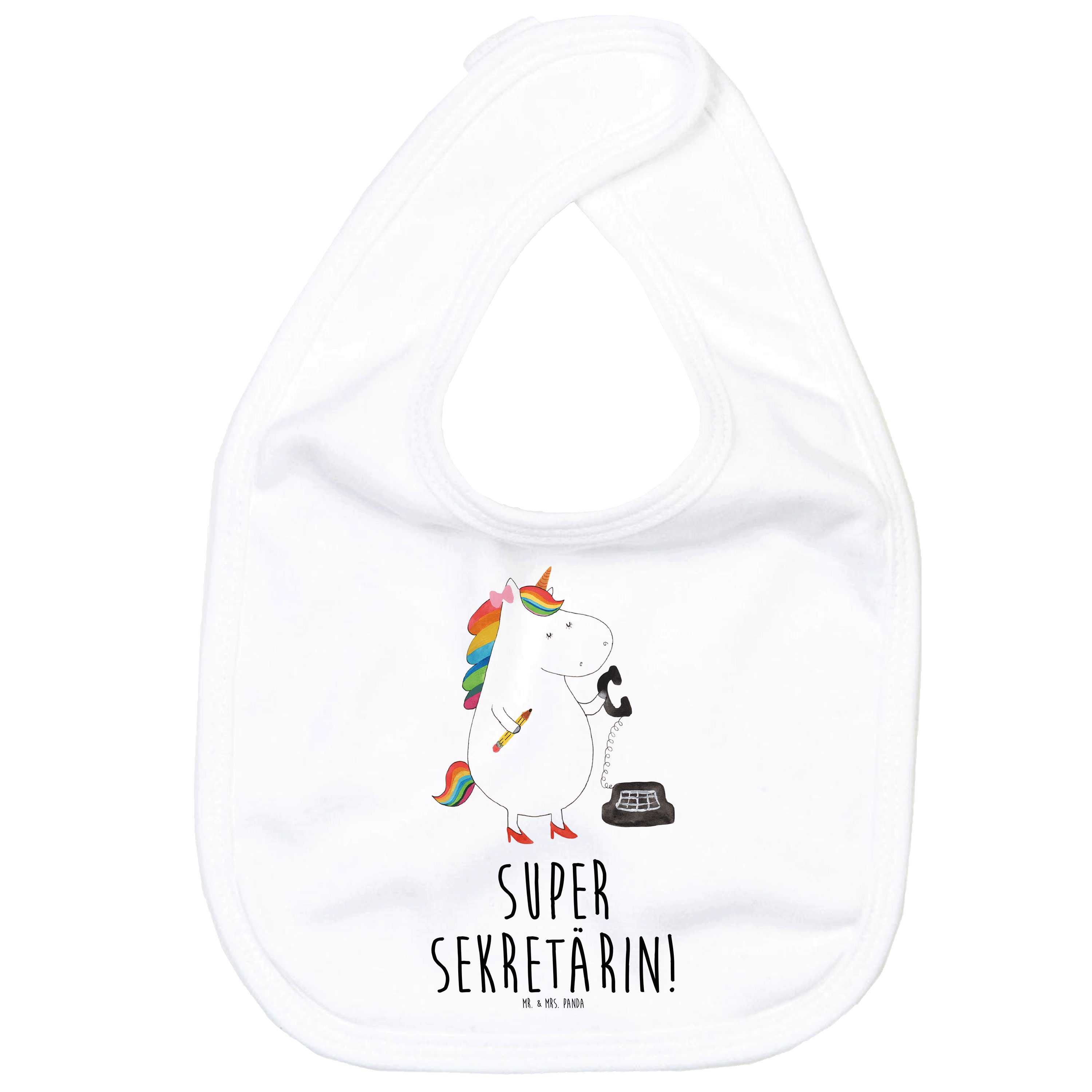 Tragetuch Einhorn Sekretärin - Weiß - Geschenk, Bürohilfe, Baby, Einhorn Deko