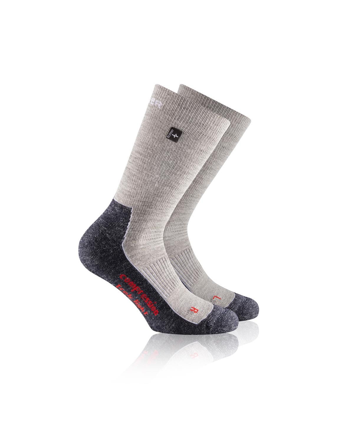 Strümpfe compression trek light l/r hellgrau