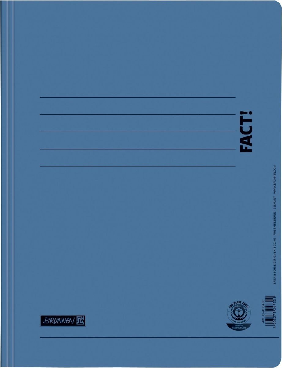 BRUNNEN Hefter Schnellhefter Fact! A4 Recycling blau