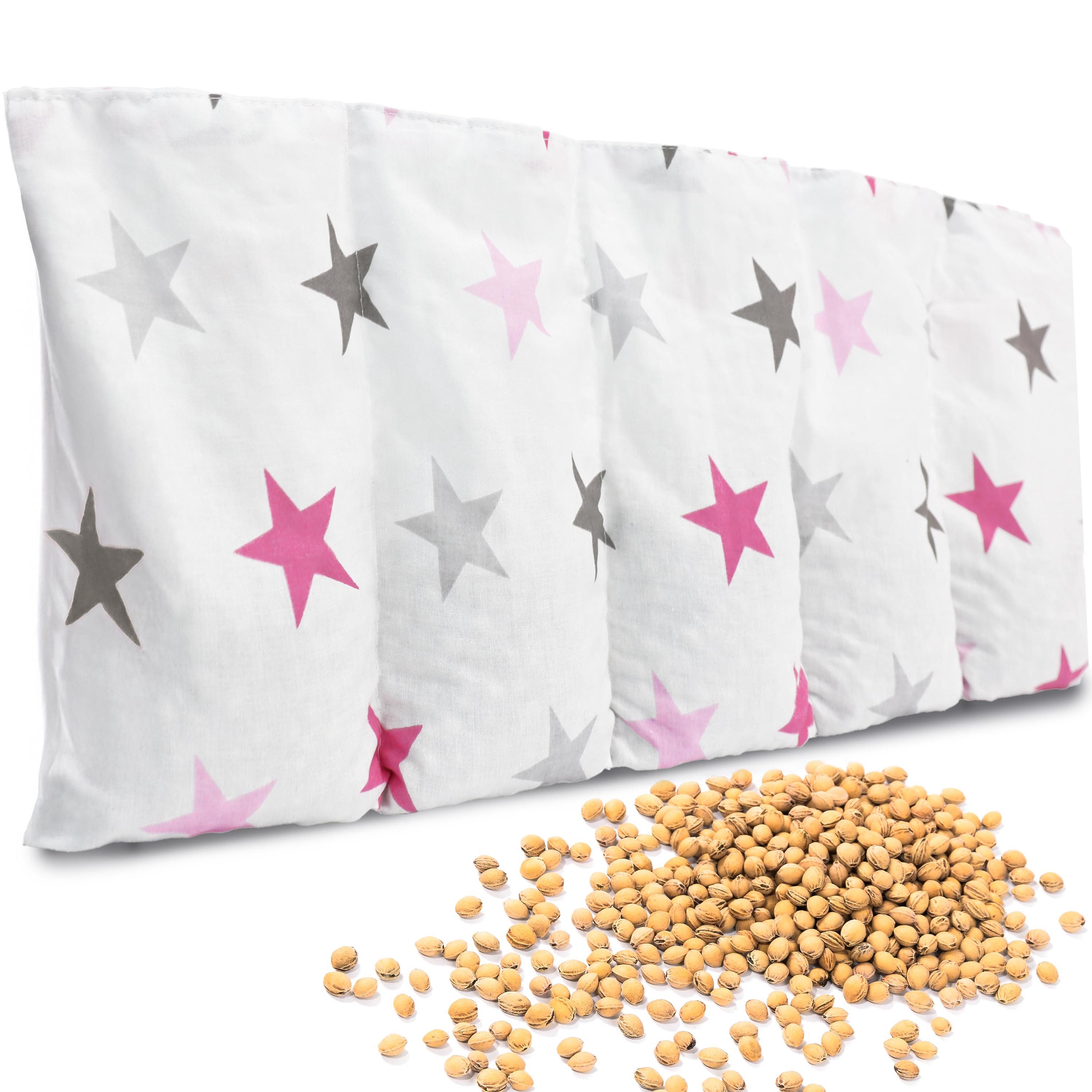 Amilian Kirschkernkissen für Mikrowelle 55x20cm - Körnerkissen - Wärmekissen, 100% Kirschkerne, Kirschkernkissen groß - Heizkissen, Kältekissen - für Nacken und Schulter, Rücken, Bauch