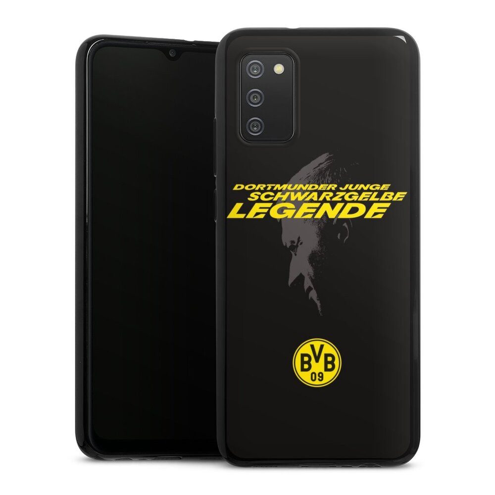 DeinDesign Handyhülle Marco Reus Borussia Dortmund BVB Danke Marco Schwarzgelbe Legende, Samsung Galaxy A02s Silikon Hülle Bumper Case Handy Schutzhülle