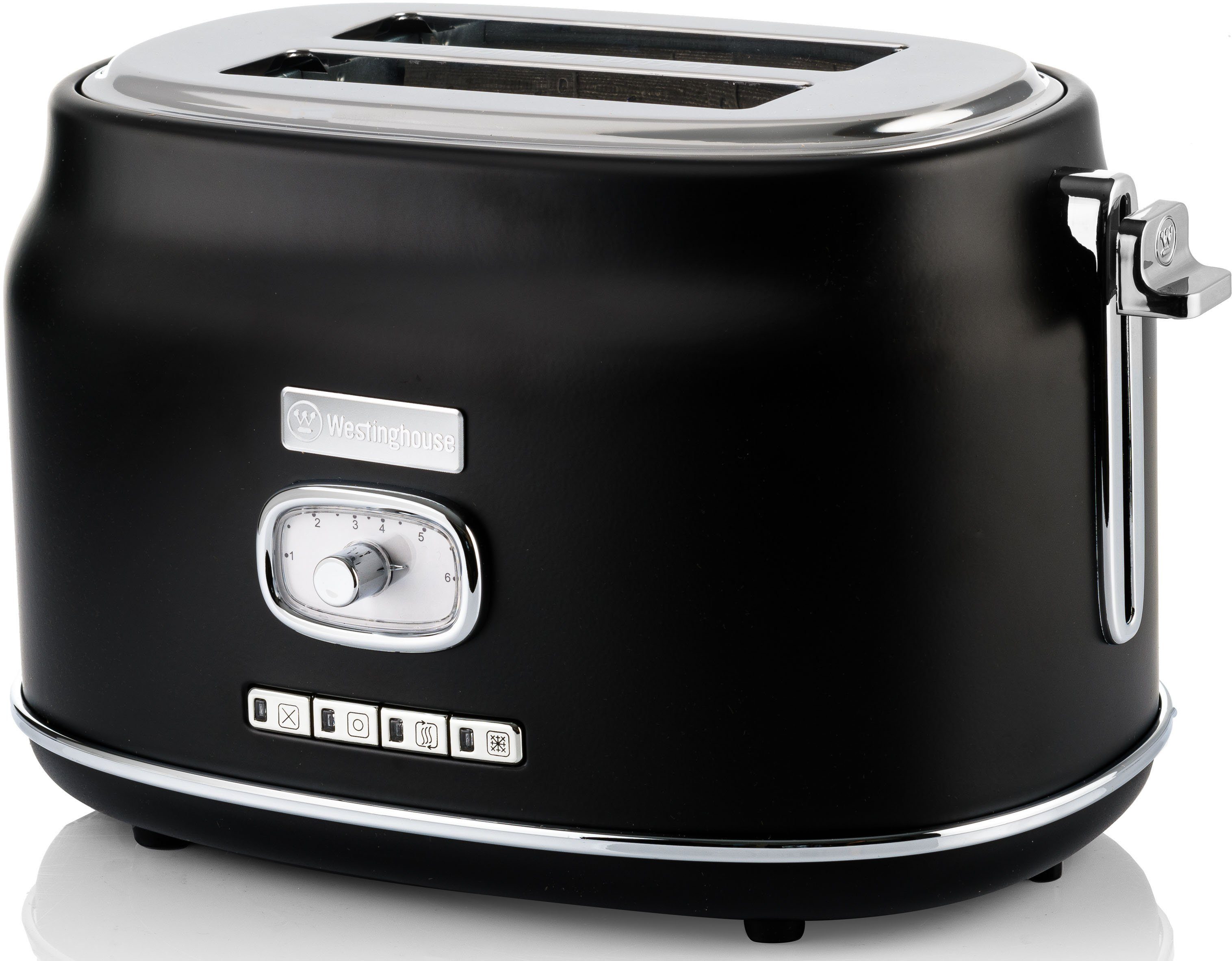 Westinghouse Toaster WKTT857BK, 2 kurze Schlitze, 815 W schwarz