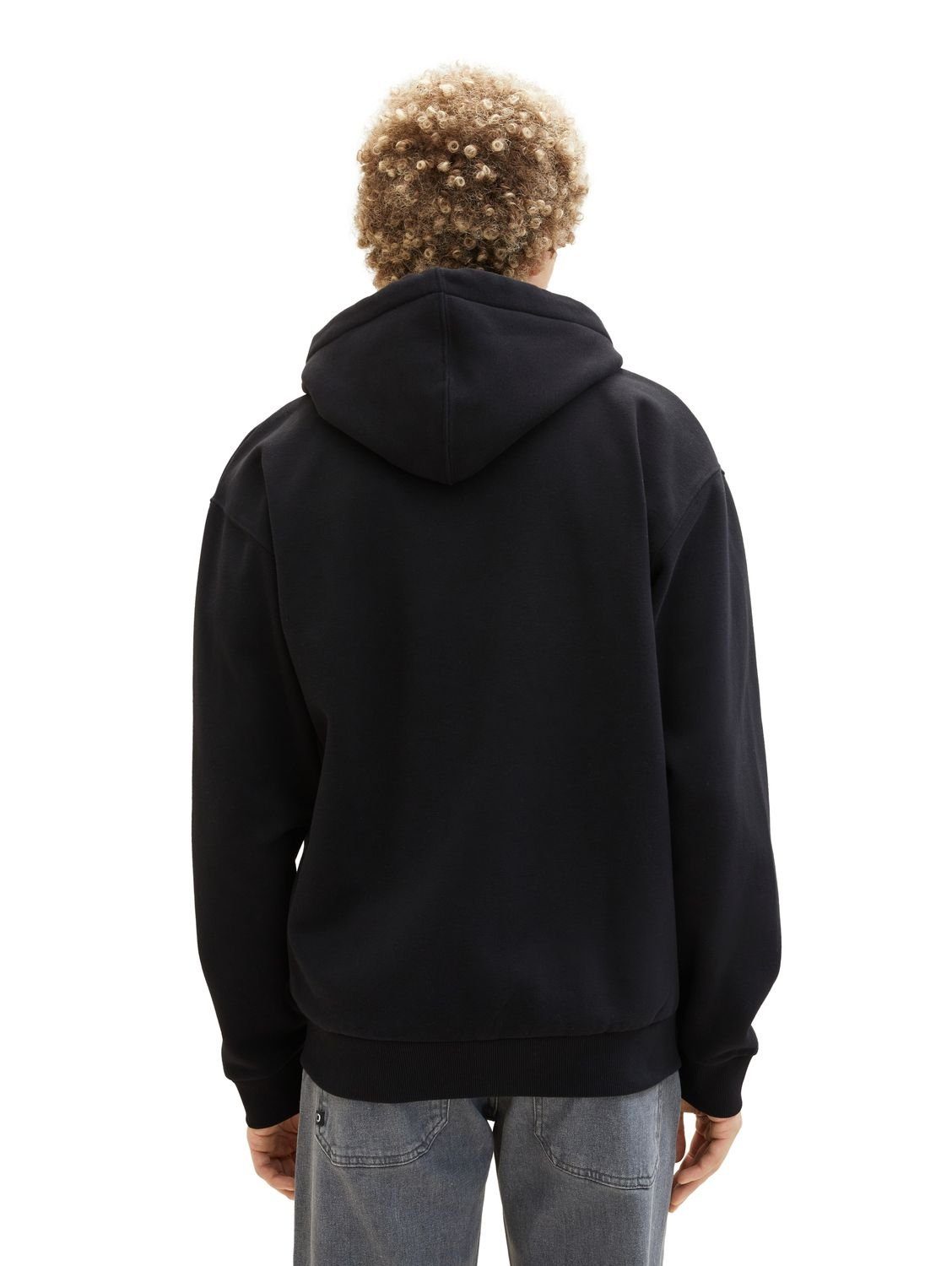 aus FULLZIP 29999 Hoodie TOM Denim Black Baumwollmix TAILOR