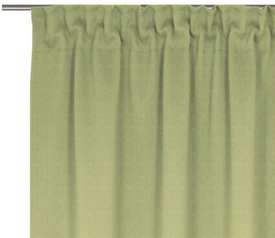 Vorhang Uni nachhaltig Collection, Bio-Baumwolle Multifunktionsband blickdicht, Jacquard, hellgrün Adam, (1 St), aus