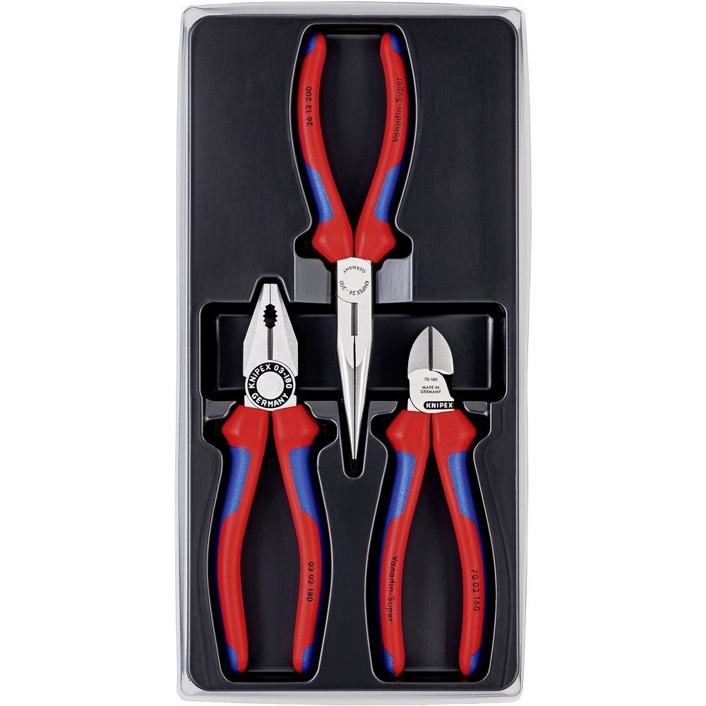Knipex Zangenset Knipex 00 20 11 Werkstatt Zangen-Set 3teilig