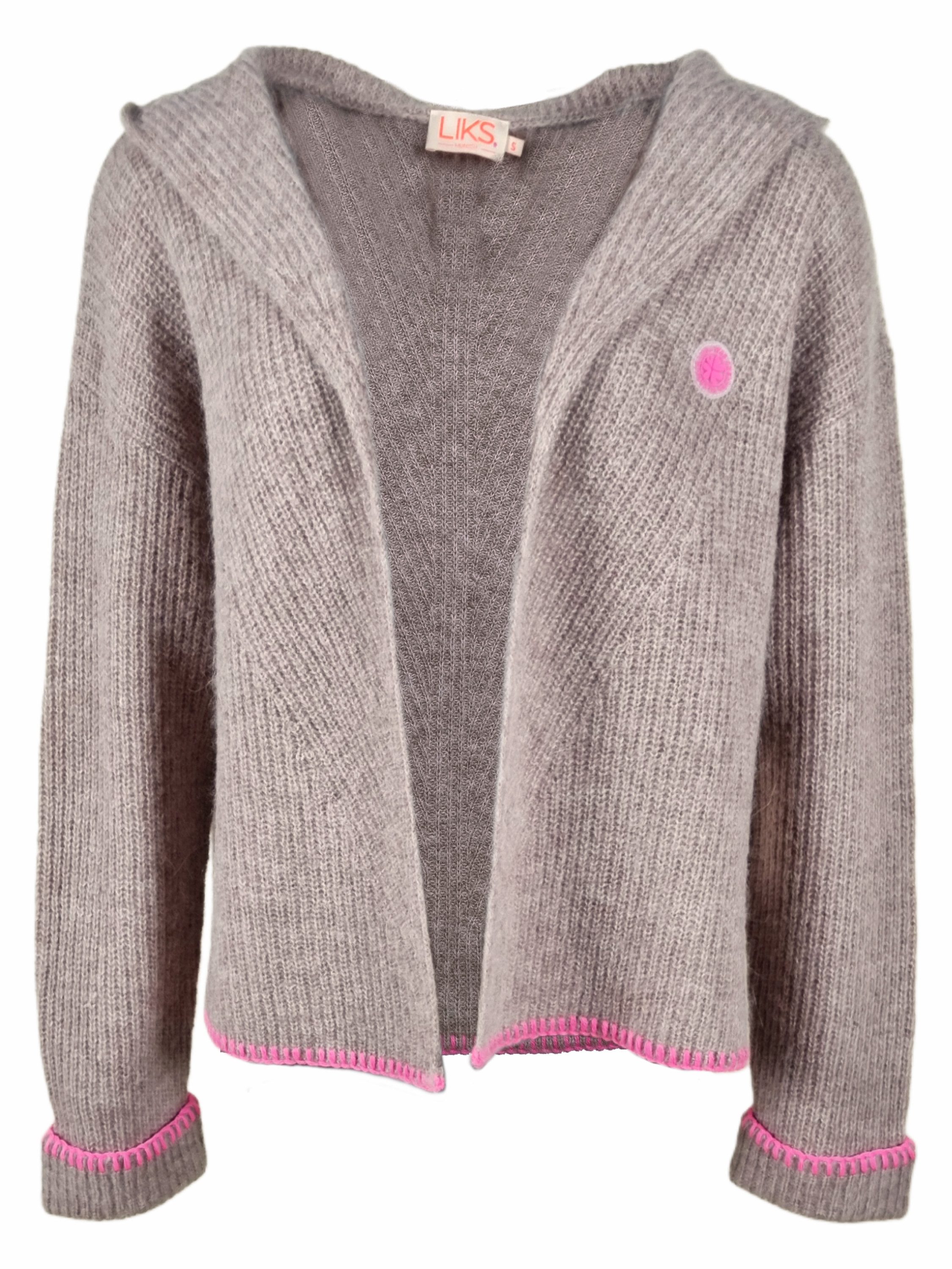 LIKS. Munich Cardigan AdaC mit Kapuze und Handstich - Stickerei
