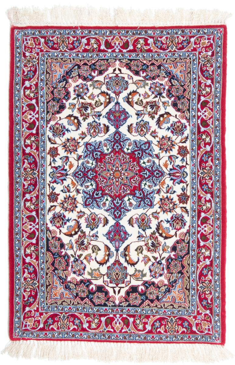 Orientteppich Isfahan Seidenkette 71x101 Handgeknüpfter Orientteppich, Nain Trading, rechteckig, Höhe: 6 mm