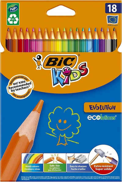 BIC Buntstift Kids ECOlutions Evolution Buntstifte Set für Kinder ab 5 Jahren, (1-tlg)