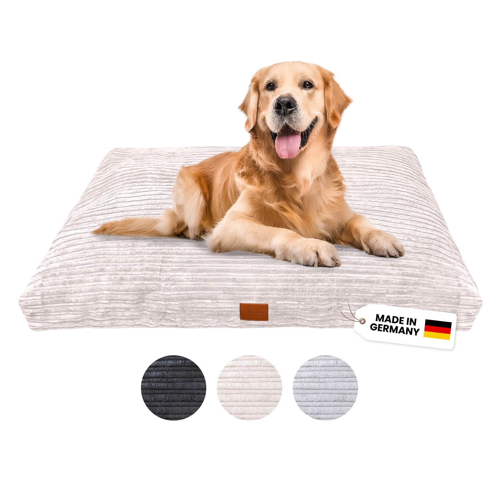 Wahre Tierliebe Tierbett Cozy, kuschliges Hundebett, orthopädisch, waschbar, pflegeleicht, verschiedene Größen & Farben, extra weiches Material, wasserabweisend