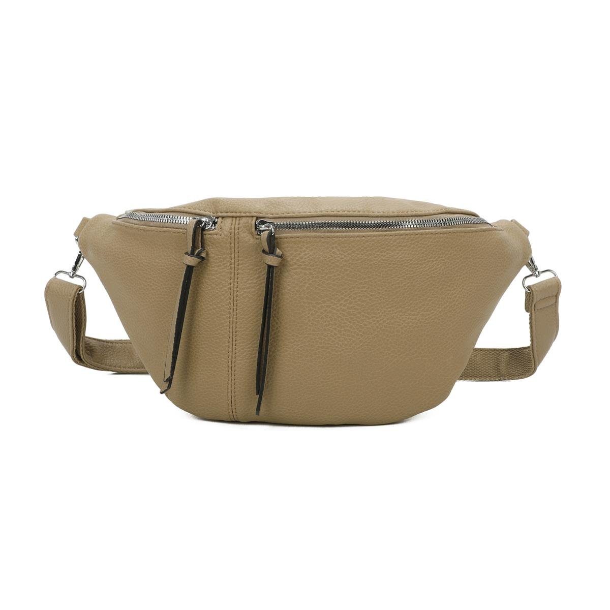 ITALYSHOP24 Schultertasche Damen XL Tasche Slingntasche Brusttasche CrossBody, CrossOver, Umhängetasche, Messenger
