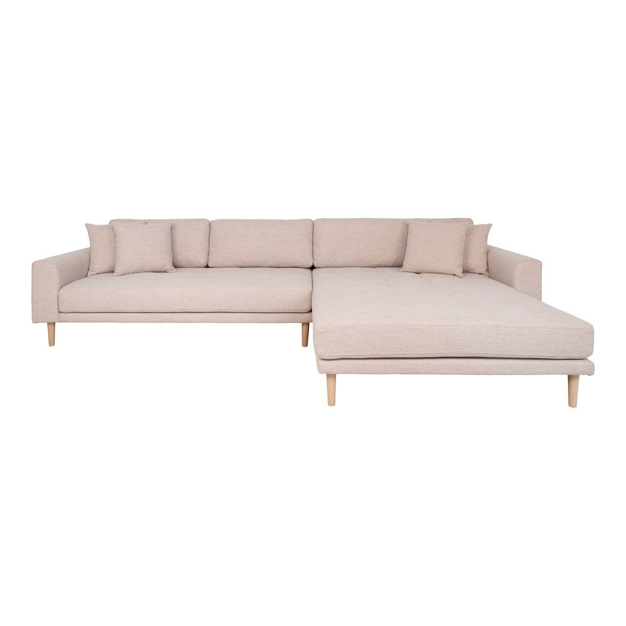 rechts Loungesofa Lido Sofa, Sofa Sandfarben ebuy24 4 gewendet Kisse mit