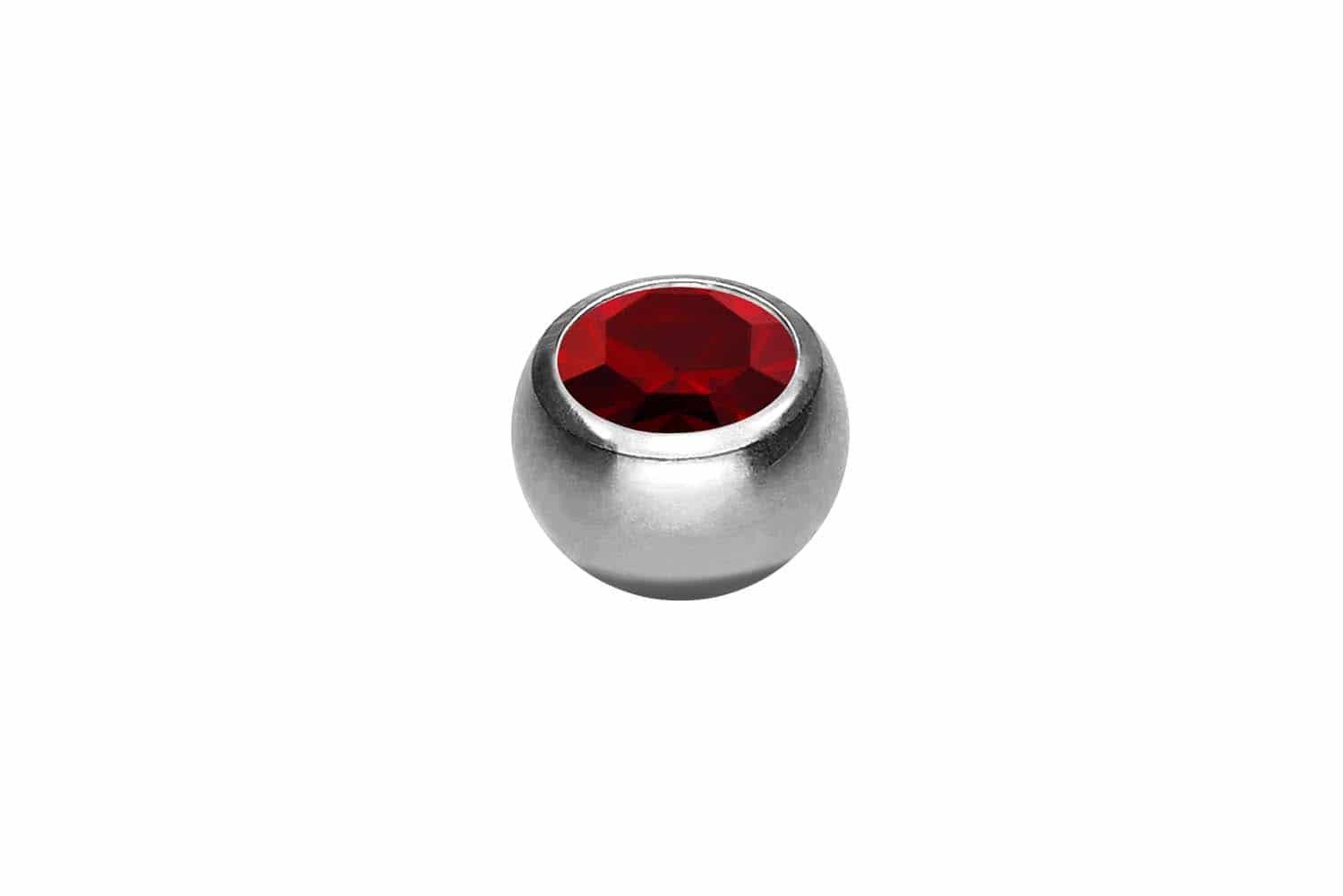Farbe: Silberfarben + Kristall: Rot