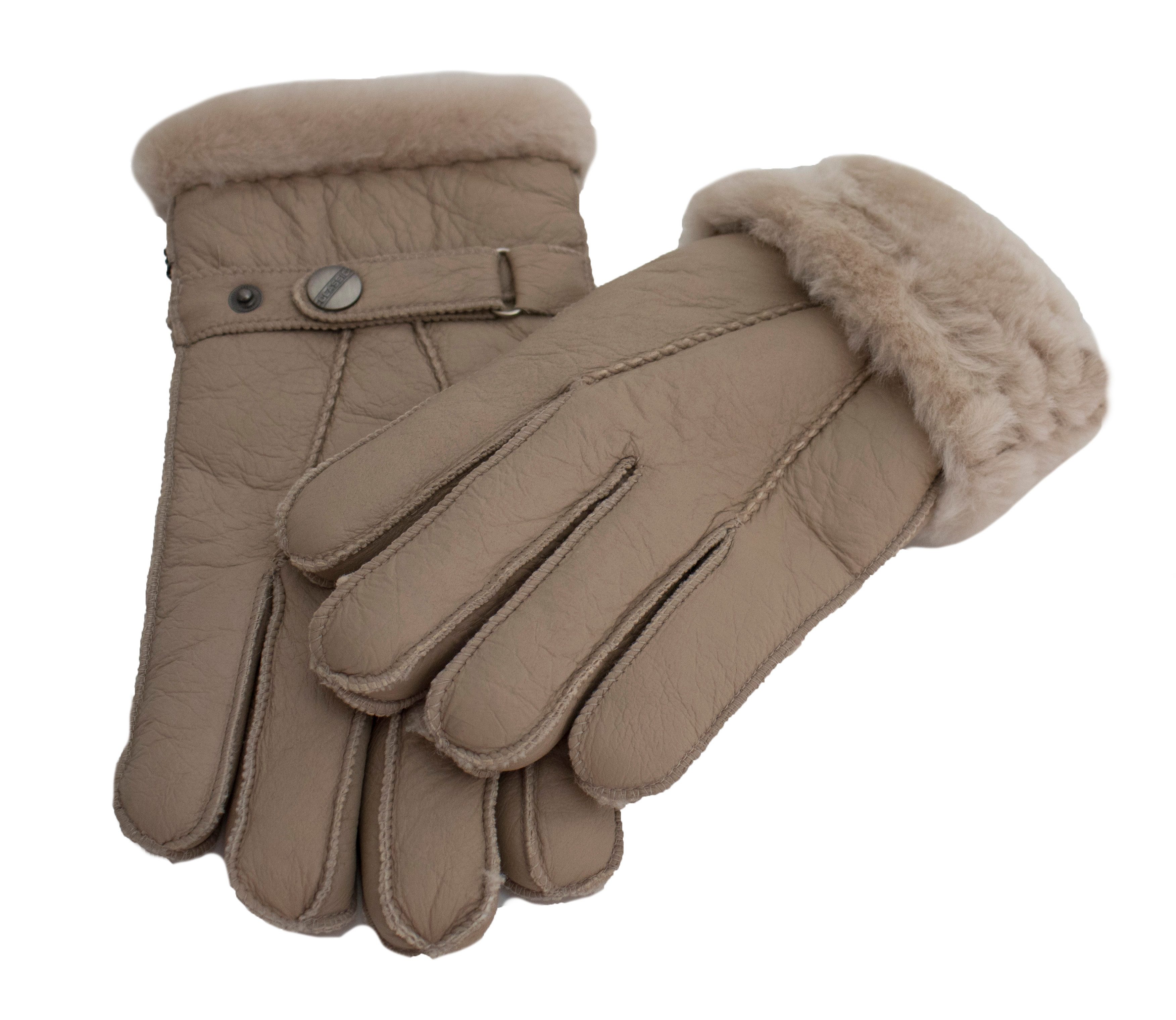 Reissner Lammfelle Lederhandschuhe Beige XXL (1-St)