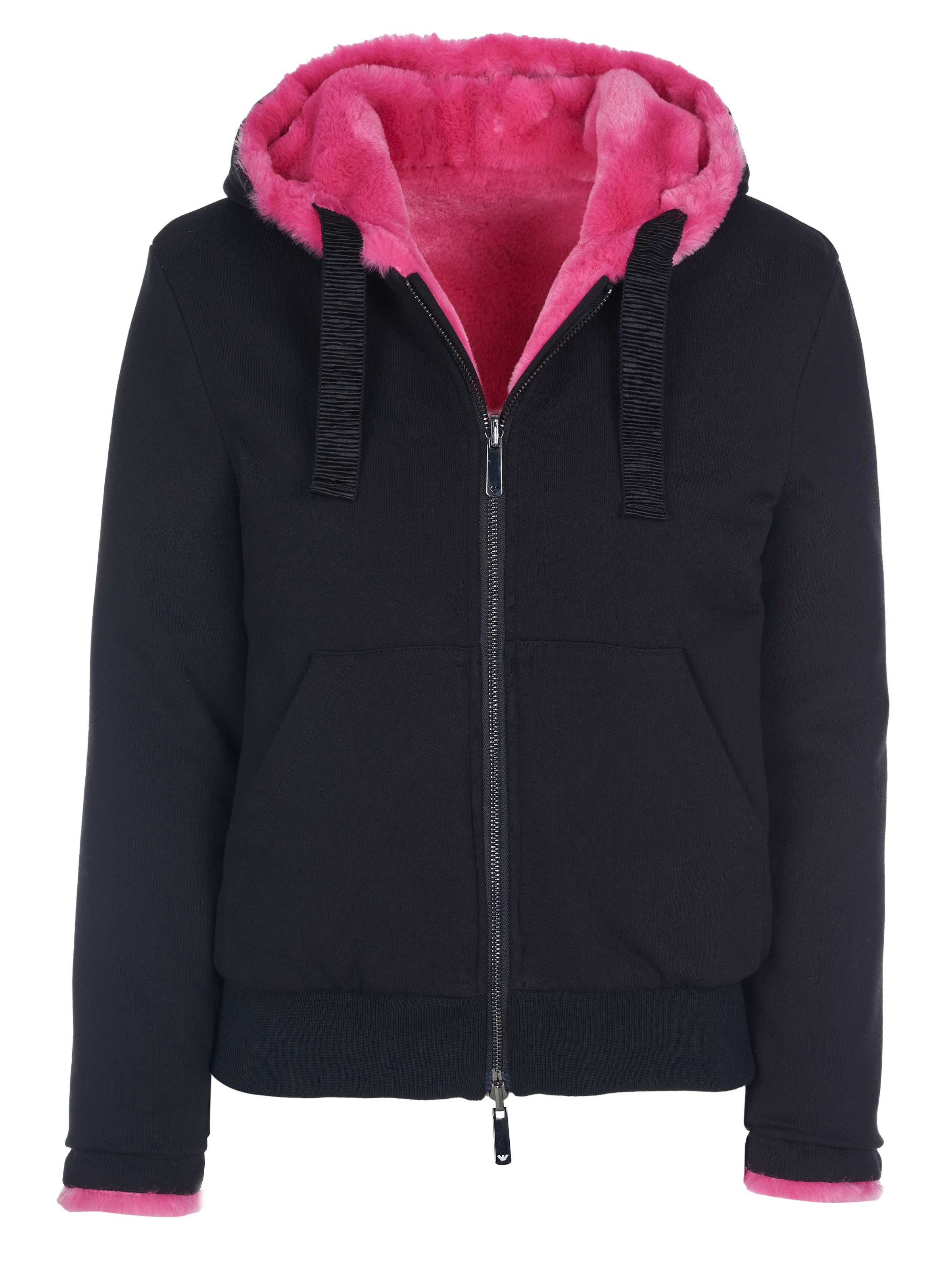 Emporio Armani Sweatjacke Emporio Armani Wendejacke schwarz/ pink