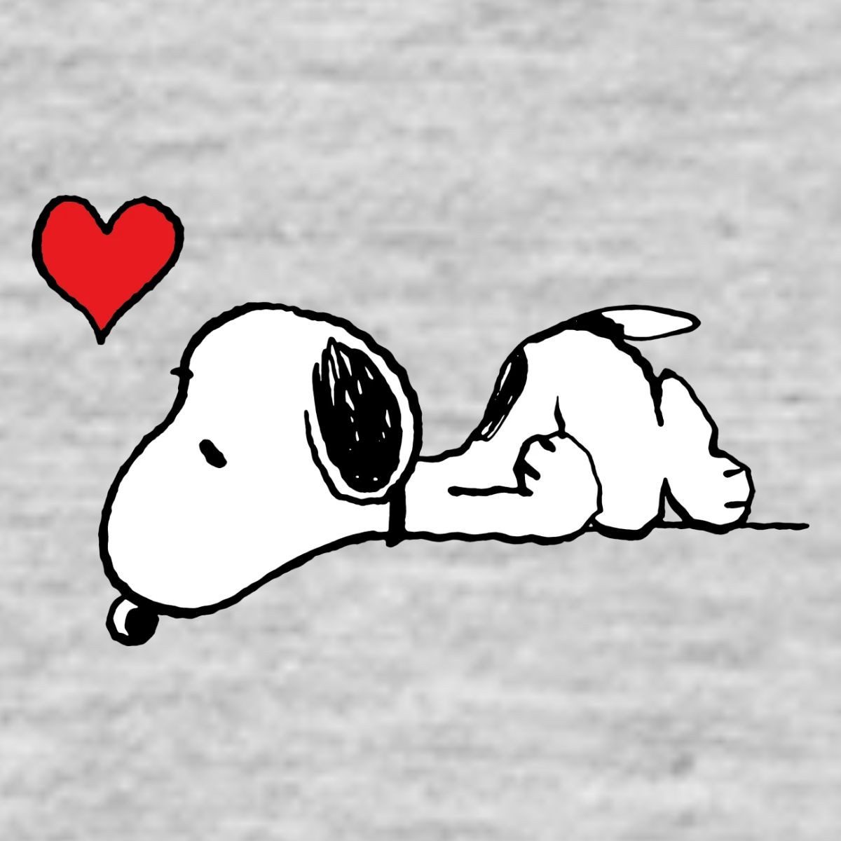 Spreadshirt T-Shirt Peanuts Snoopy Herz Brustmotiv Männer T-Shirt (1-tlg)
