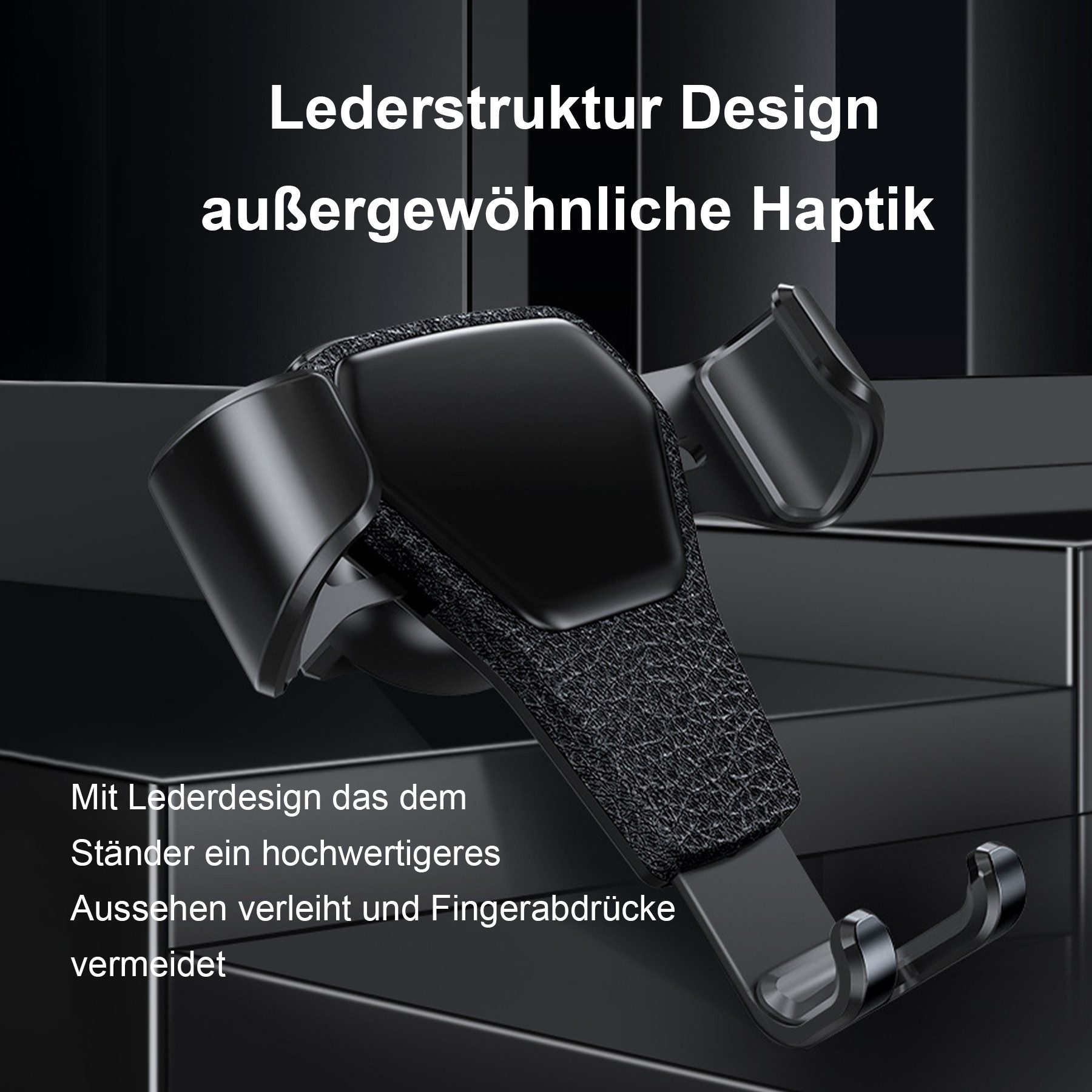 Mutig Headset-Halterung Handyhalterung,Auto Handy Halterung,PKW Lüftung Schwerkraf, (Handy Autohalterung,KFZ Handyhalter,Mit Lederstruktur, phone holder car,autohalterung handy,handy autohalterung, fürs Auto kompatibel mit iPhone 7,8,11, 12 mini,13 mini,14,14 Plus)