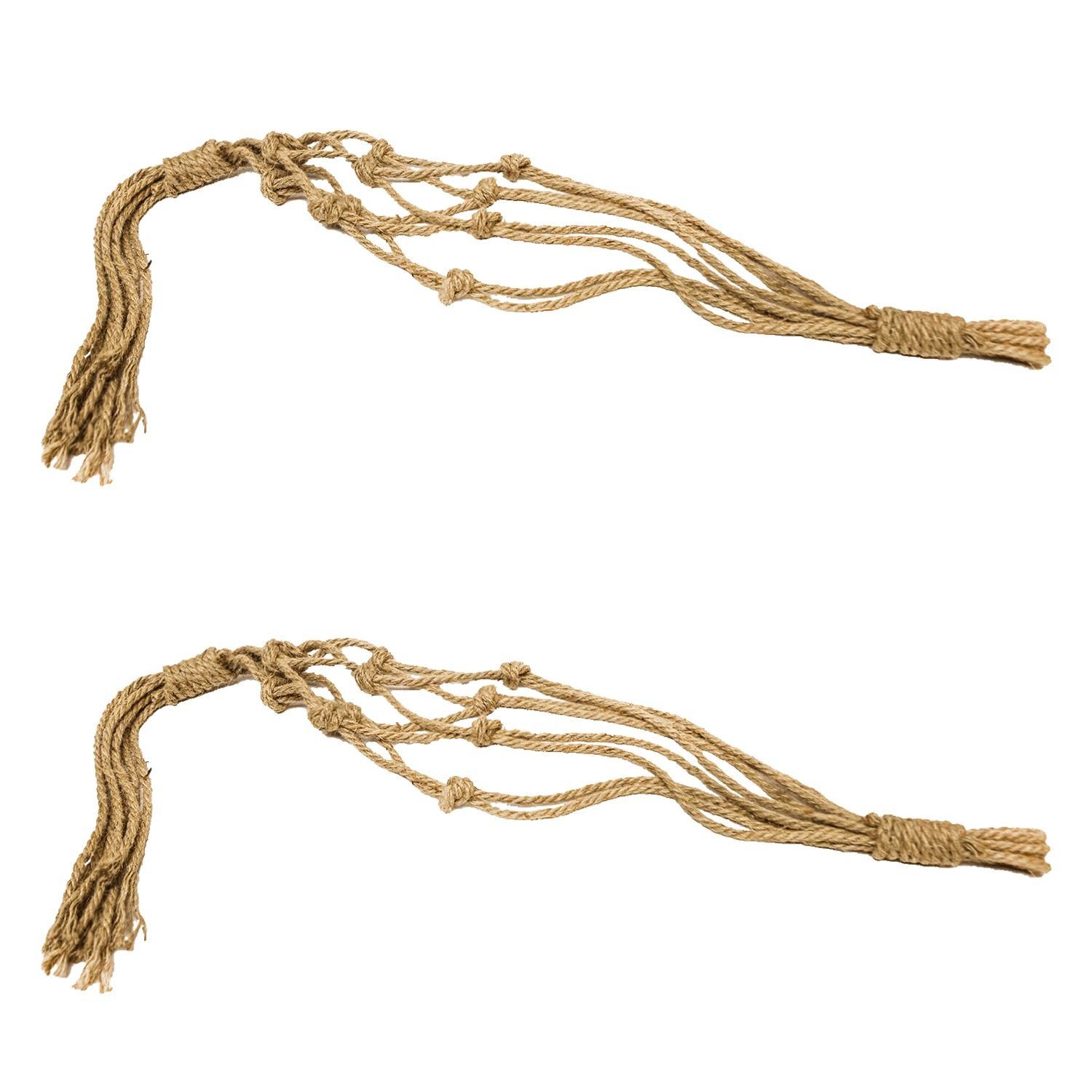 Rivanto Blumenampel (Set, 2 Gesamtlänge St), cm Töpfe Seil, 170 hängende Blumenampel Makramee für