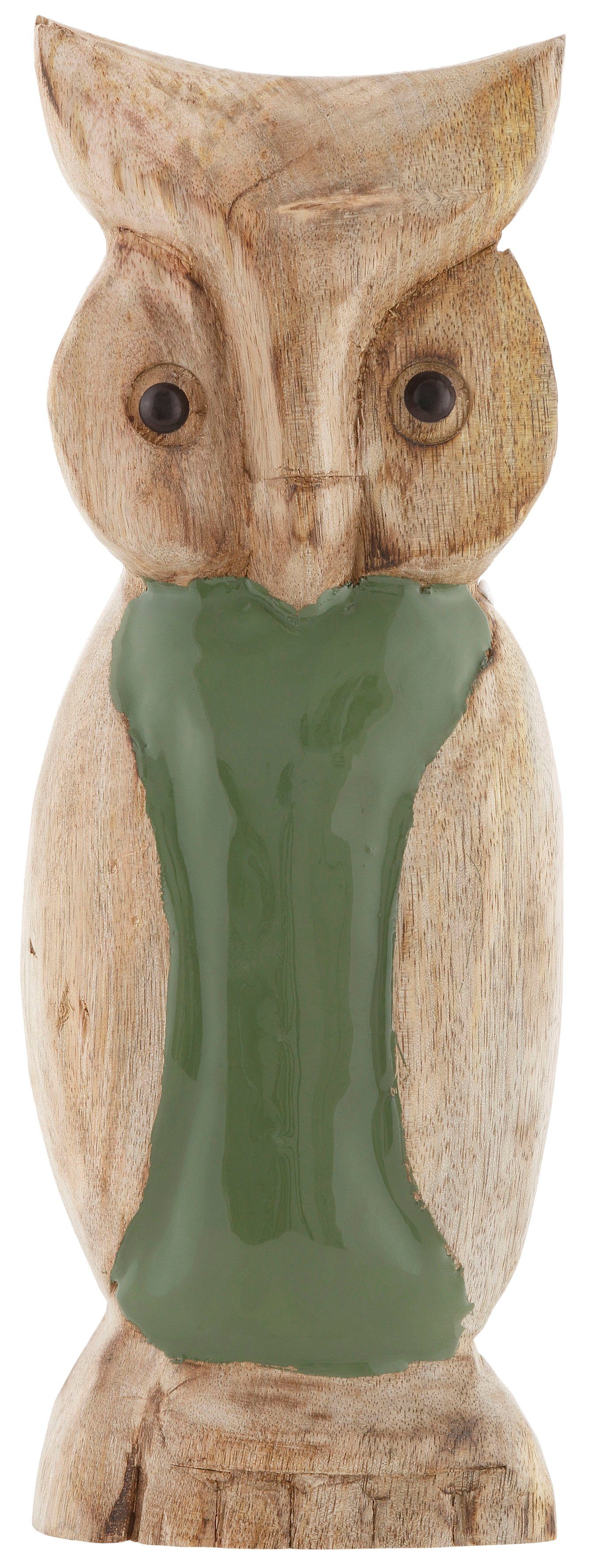 RIFFELMACHER & WEINBERGER Tierfigur Eule, Weihnachtsdeko, aus Holz, Höhe ca. 27 cm | Tierfiguren