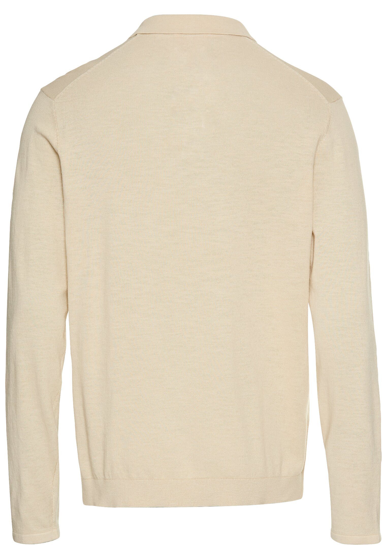 camel active Langarm-Poloshirt mit Rippbündchen günstig online kaufen