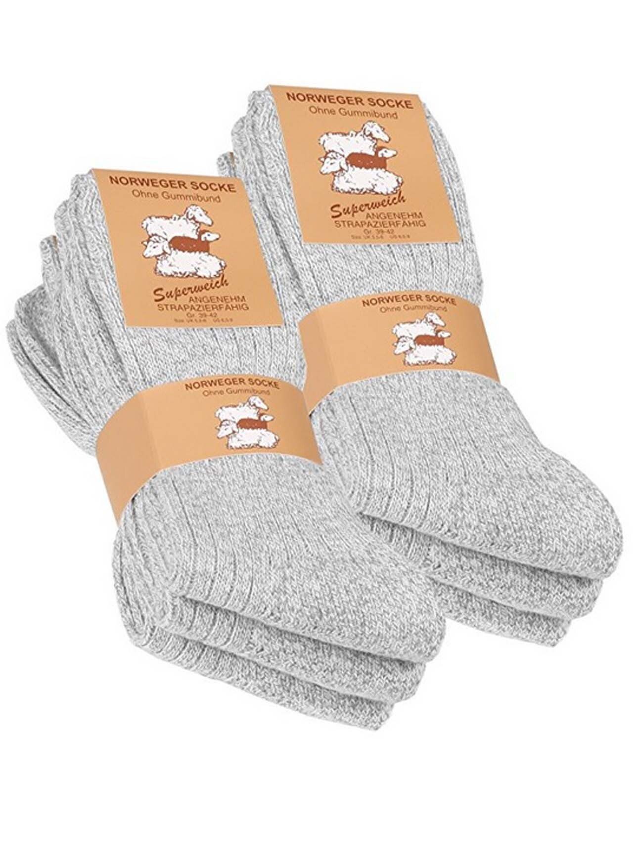 Prime® Norwegersocken (6-Paar) mit Wollanteil Cotton