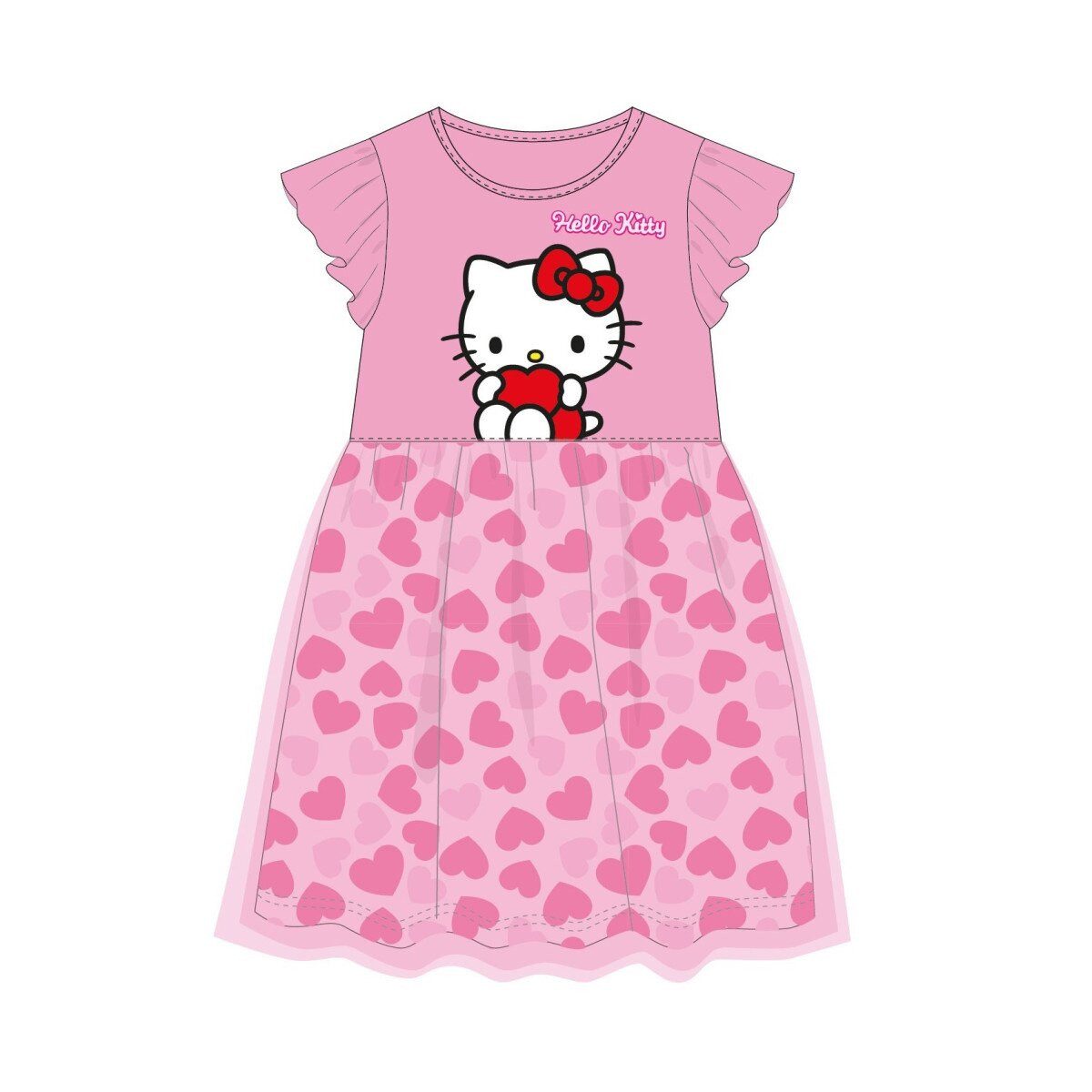 Hello Kitty Sommerkleid Hello Kitty Sommerkleid – Heart Design, 3 Jahre 98cm