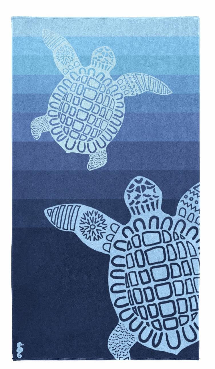 Seahorse Strandtuch Turtle, Jacquard-Velours (1-St), mit Schildkröten Motiv | Strandtücher
