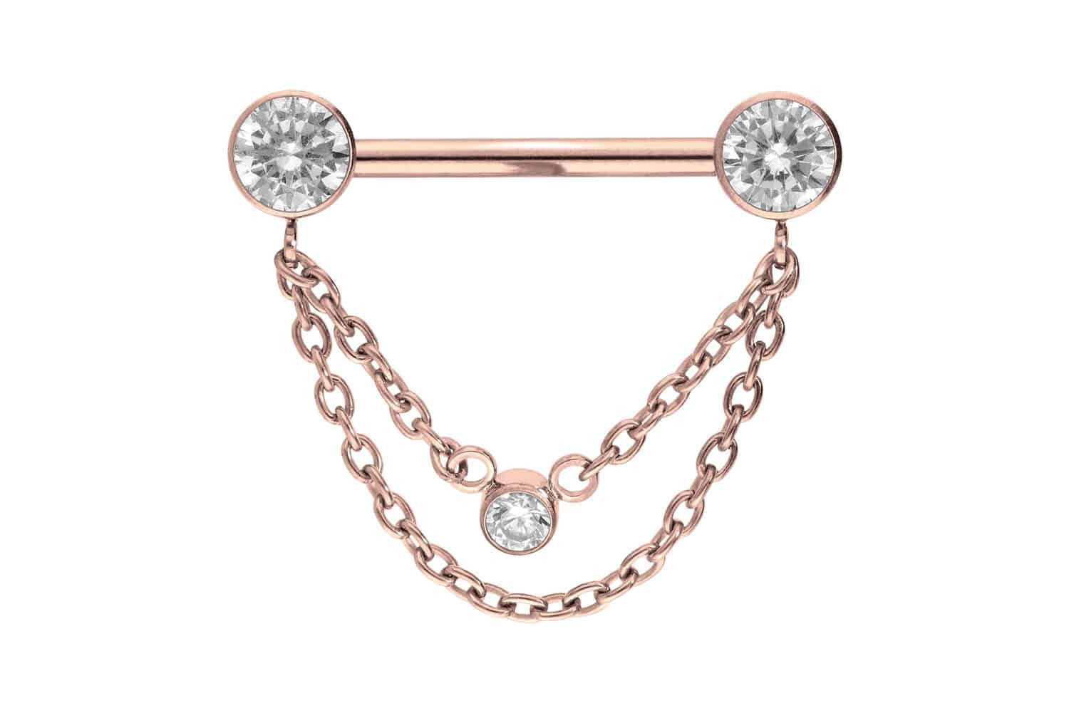 PIERCINGLINE Brustwarzenpiercing Titan Barbell mit Push günstig online kaufen