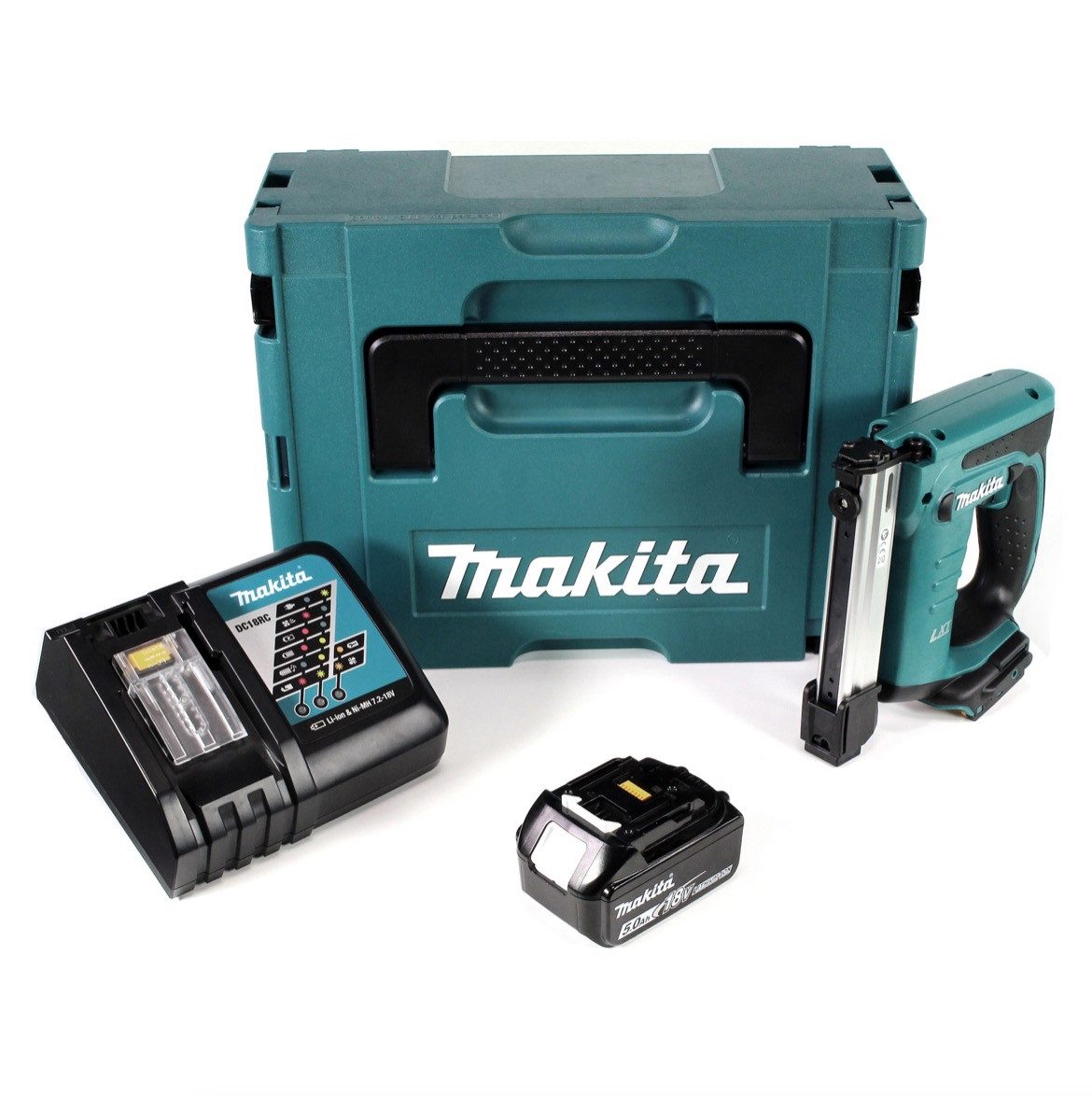 Thumbnail - Makita Nagler DST 221 RT1J 18 V Li-ion Akku Tacker im Makpac + 1x BL 1850 B 5,0 Ah