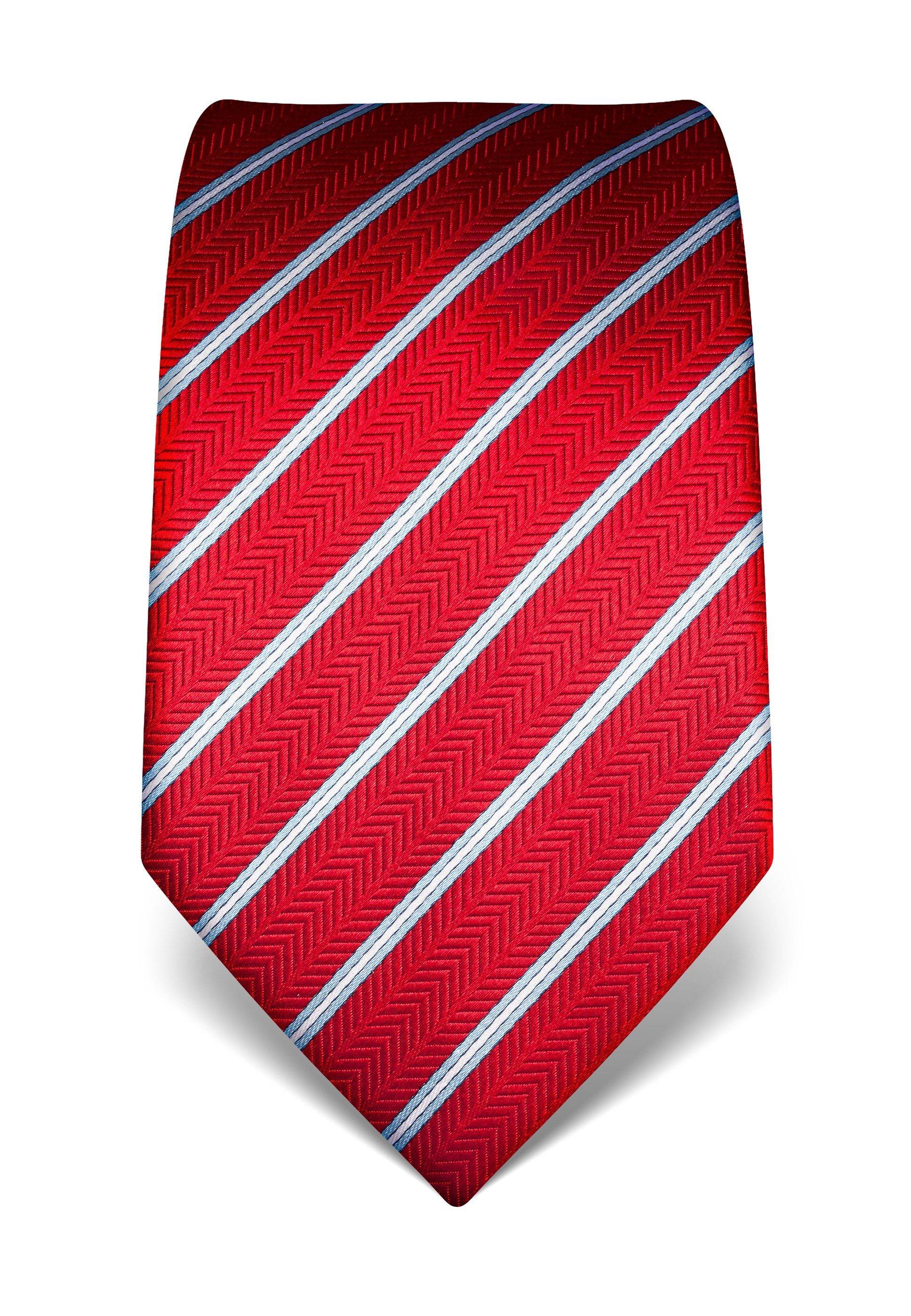 Vincenzo Boretti Krawatte gestreift rot | Breite Krawatten