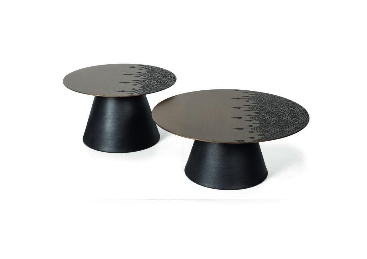 JVmoebel Couchtisch Set 2x Couchtisch Designer schwarzer Farbe Wohnzimmertisch Tische (2-St., 2x Couchtische), Made in Europa